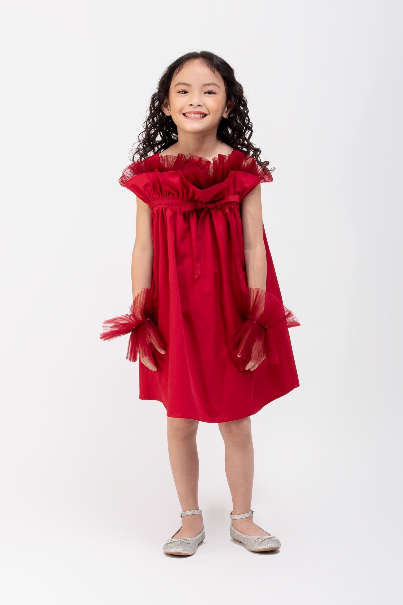 Đầm Bé Gái Victoria - Đỏ