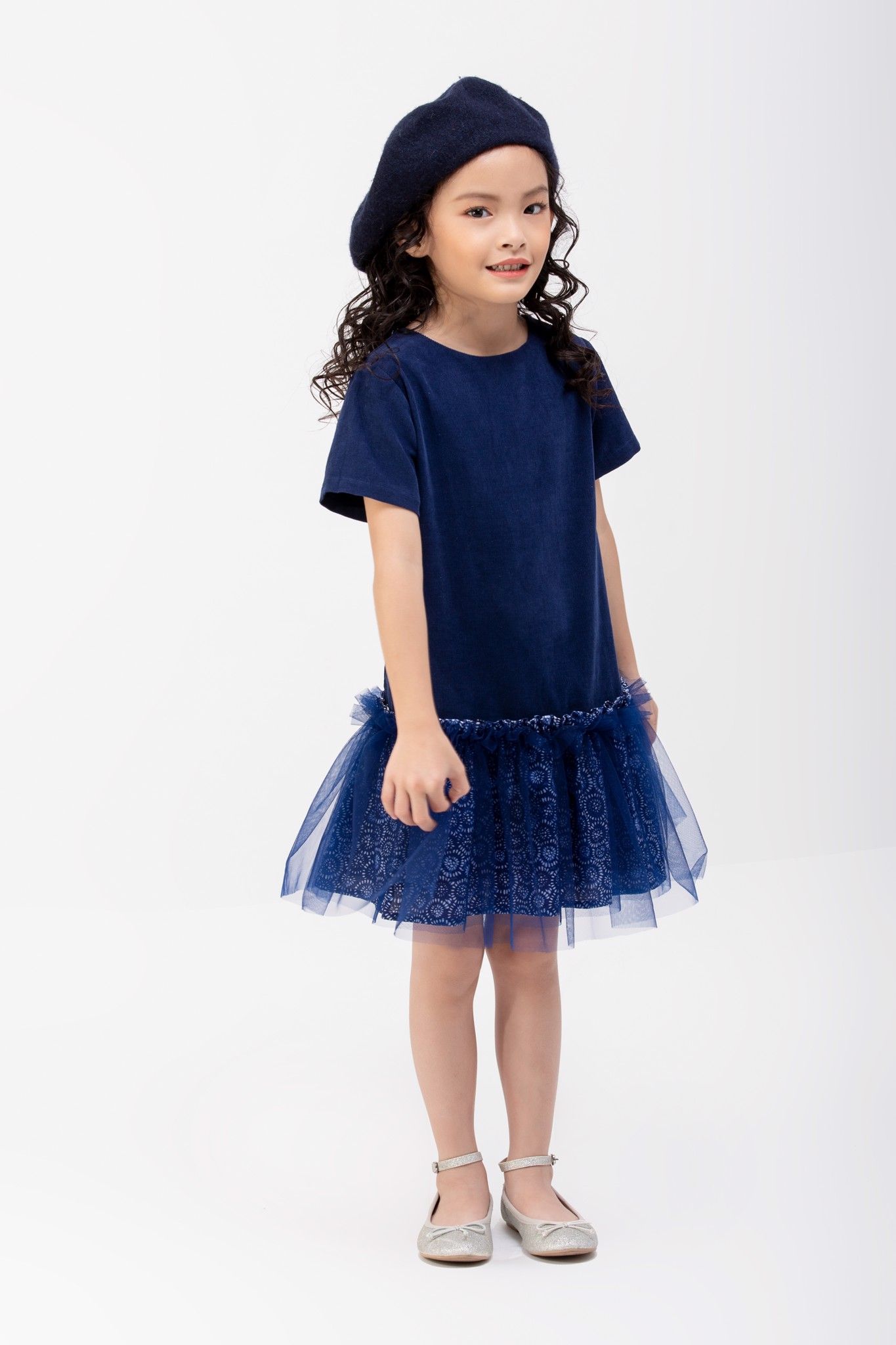 Đầm Bé Gái Christine - Xanh tím