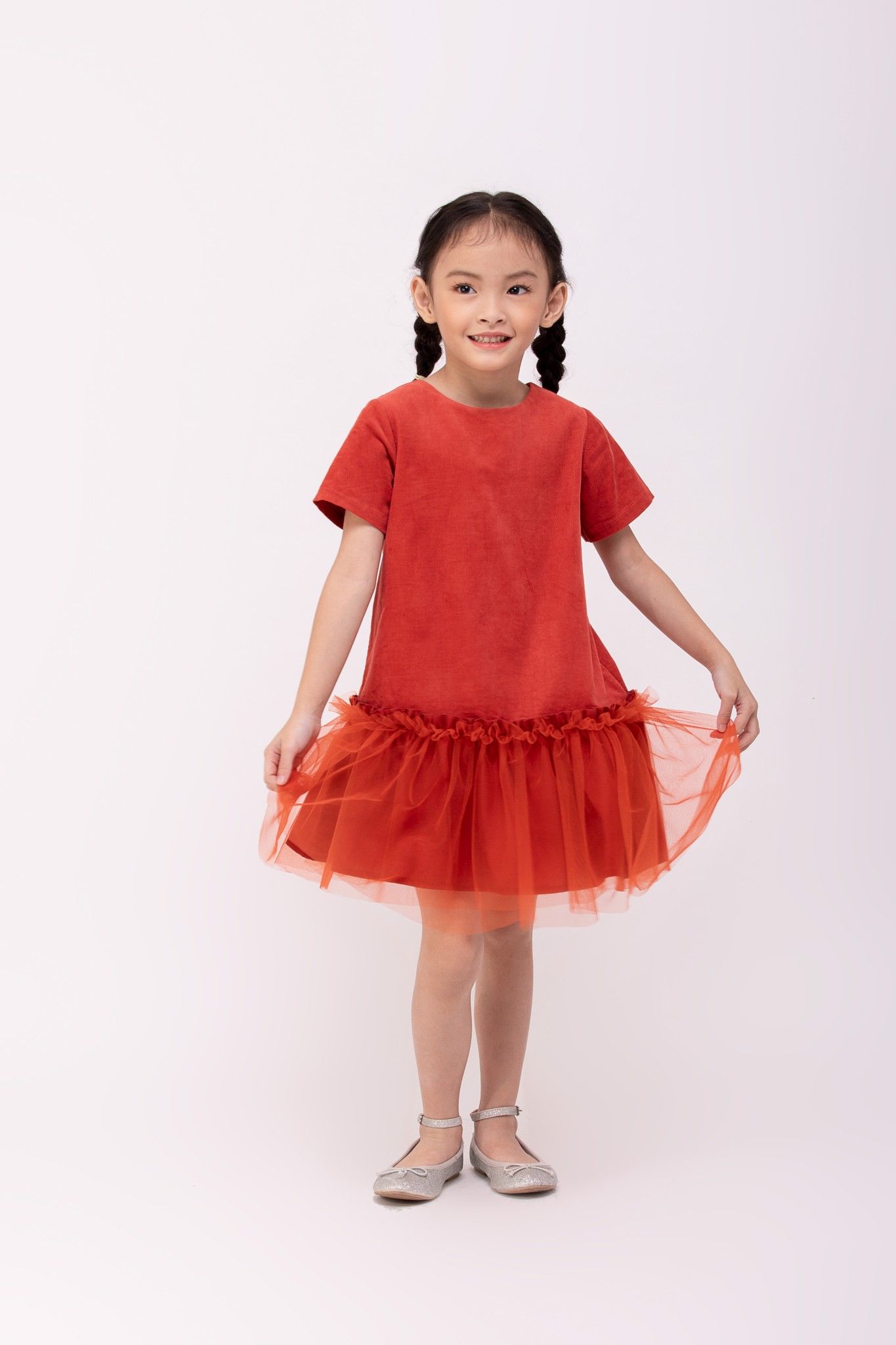 Đầm Bé Gái Christine - Cam