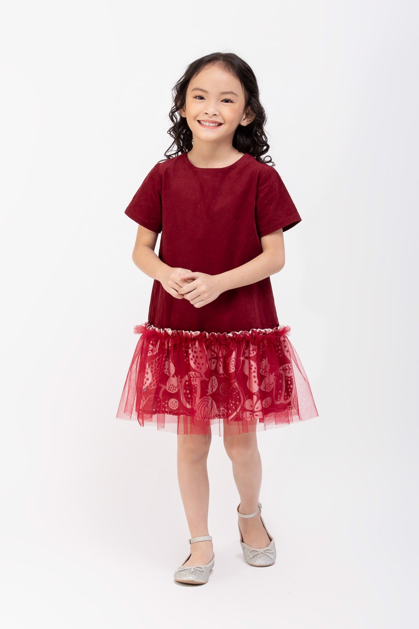 Đầm Bé Gái Christine - Đỏ