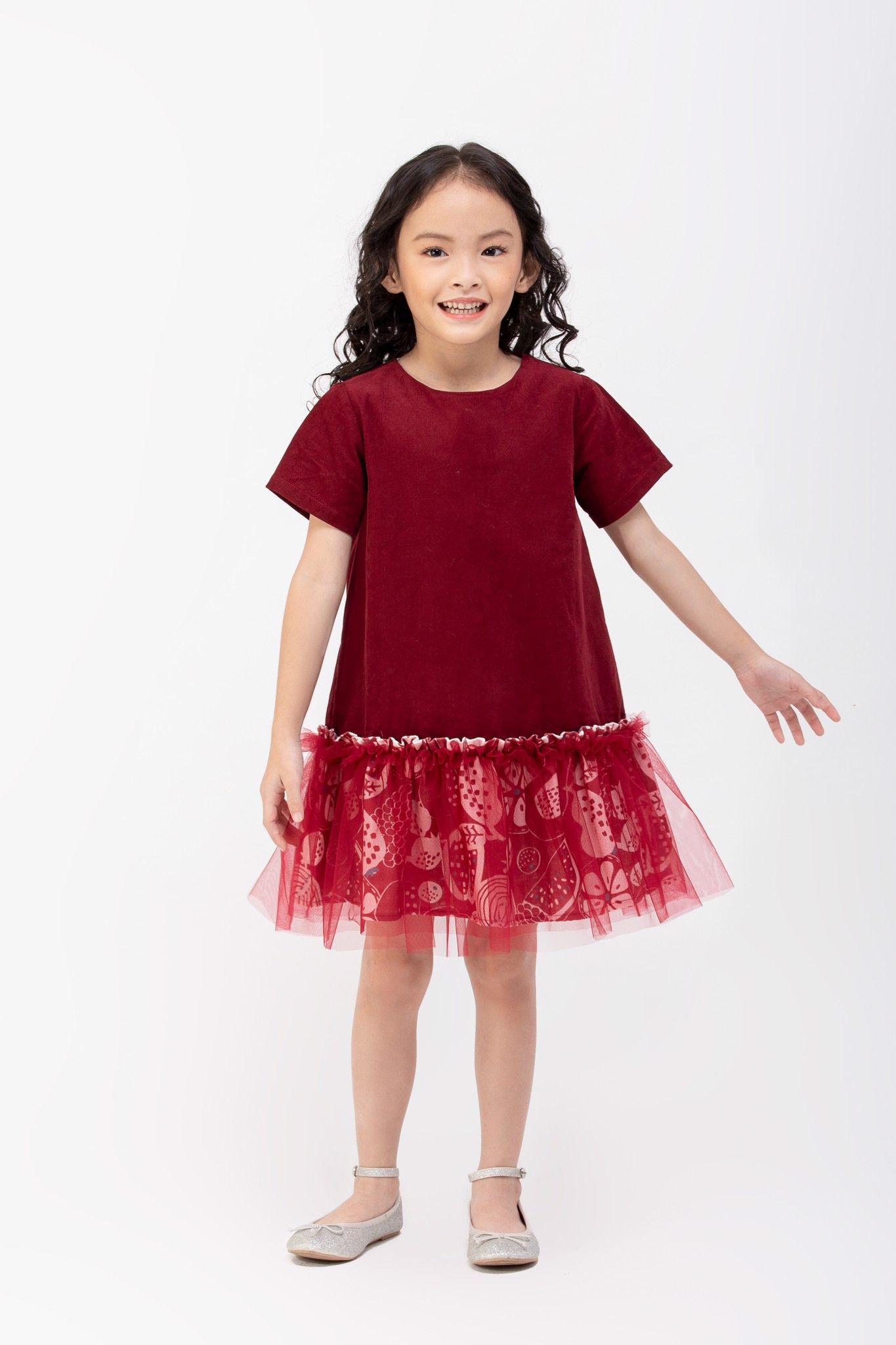 Đầm Bé Gái Christine - Đỏ