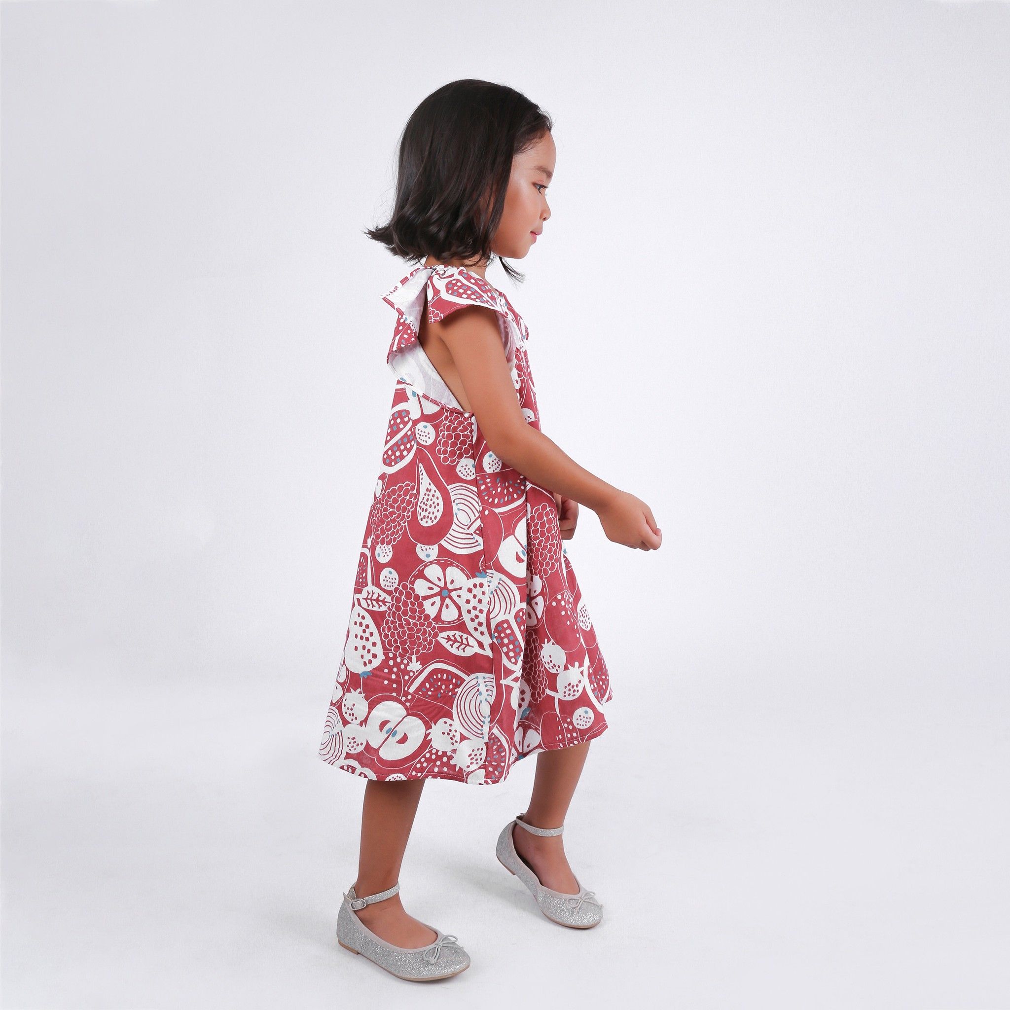 Đầm bé gái Lilia - Xô đỏ trái cây