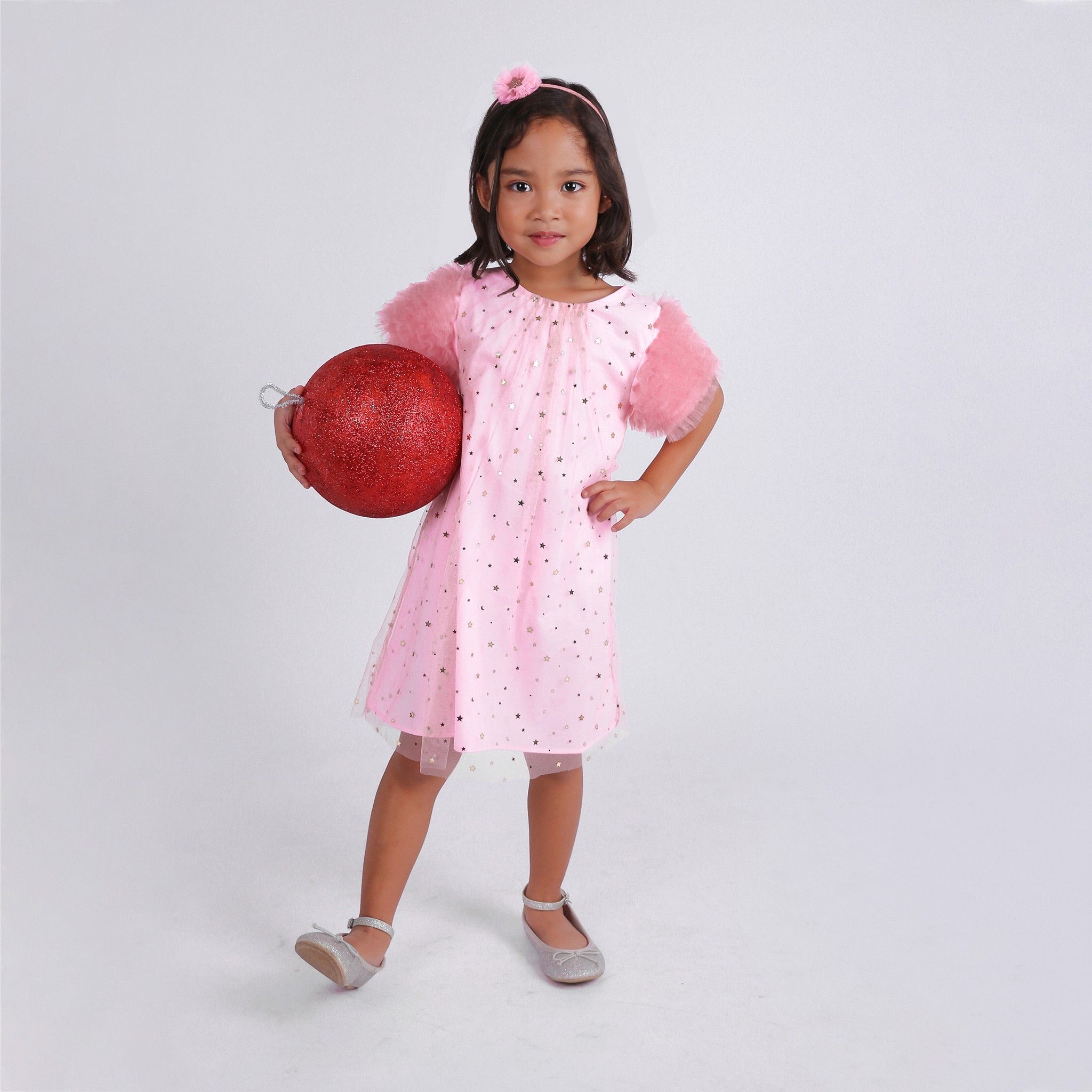 Đầm bé gái Roxy - Tutu hồng dâu trăng sao