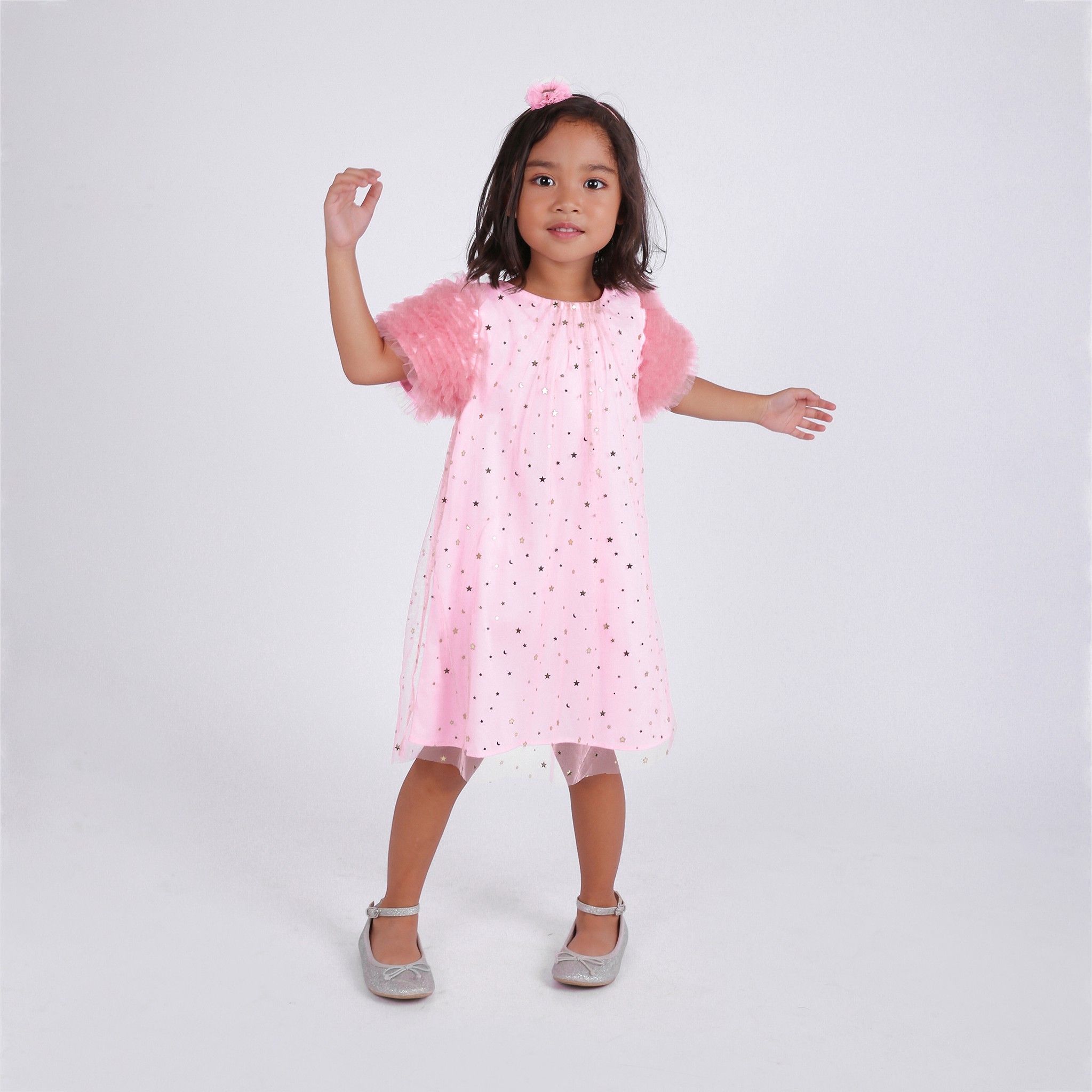 Đầm bé gái Roxy - Tutu hồng dâu trăng sao