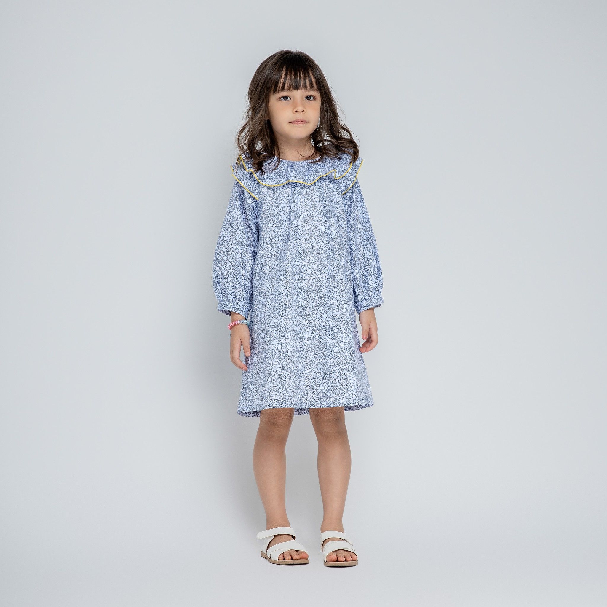 Đầm bé gái Juliette - Hoa nhí xanh nhị xanh