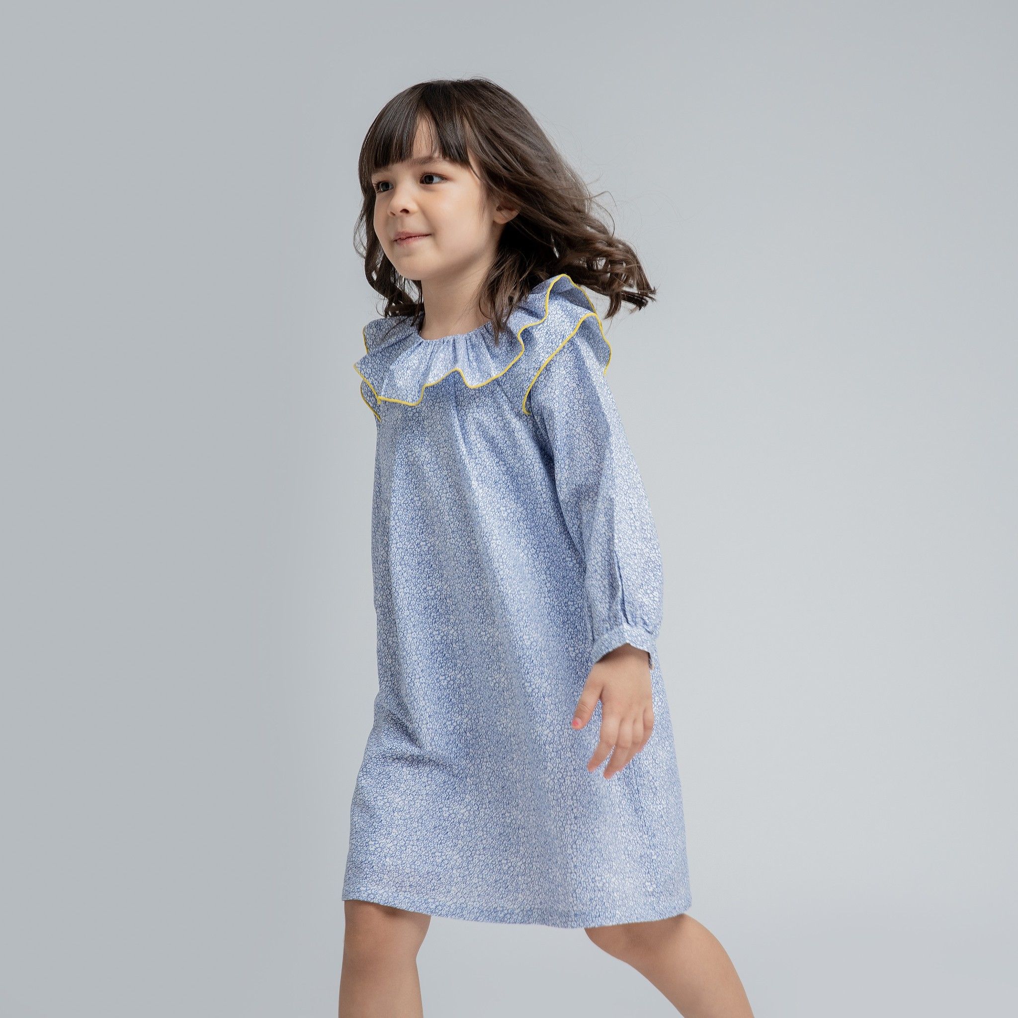 Đầm bé gái Juliette - Hoa nhí xanh nhị xanh