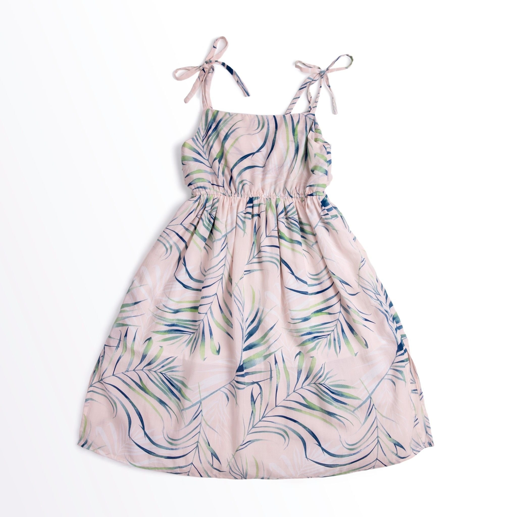 Đầm bé gái maxi Rina - Hồng lá cọ