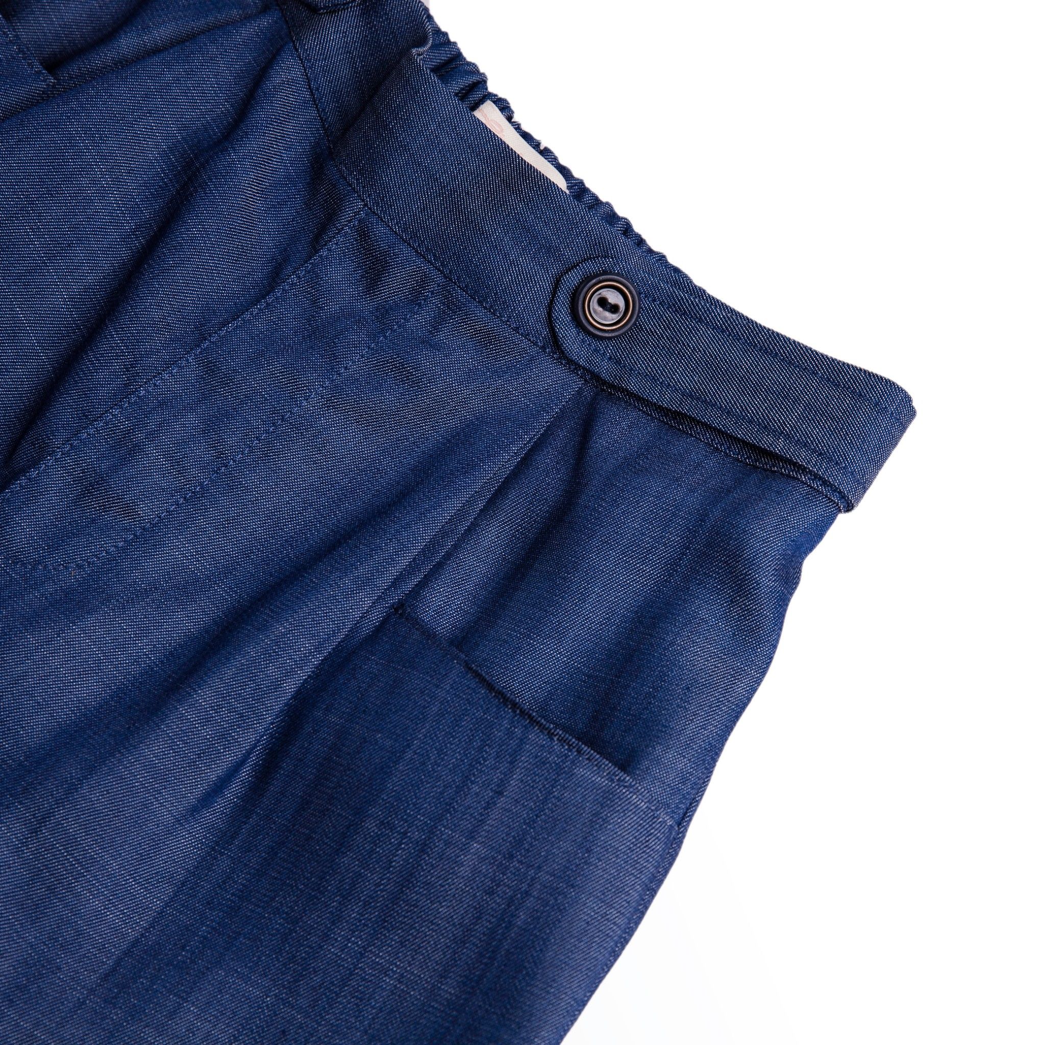 Quần shorts bé gái Clover - Denim xanh sợi to