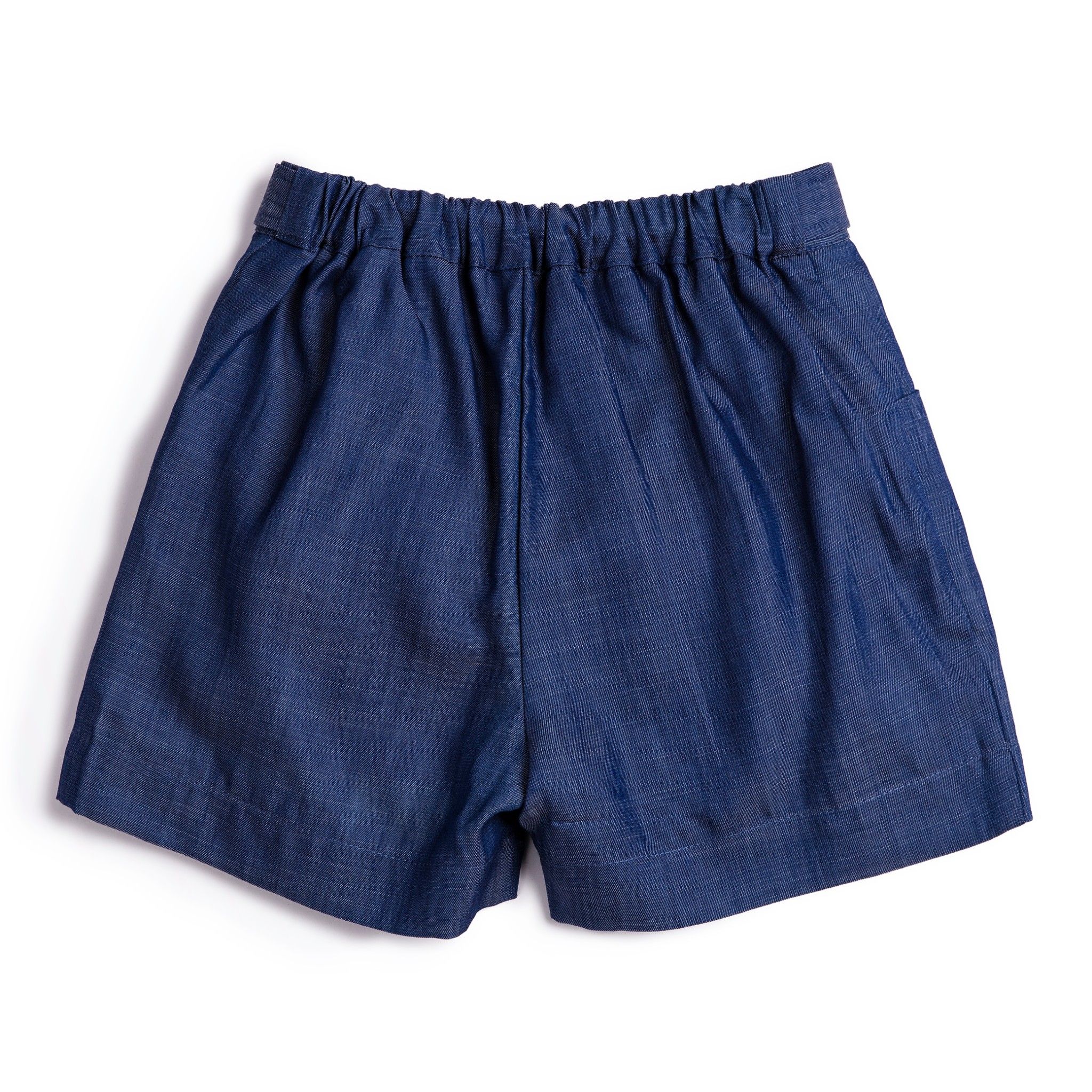 Quần shorts bé gái Clover - Denim xanh sợi to