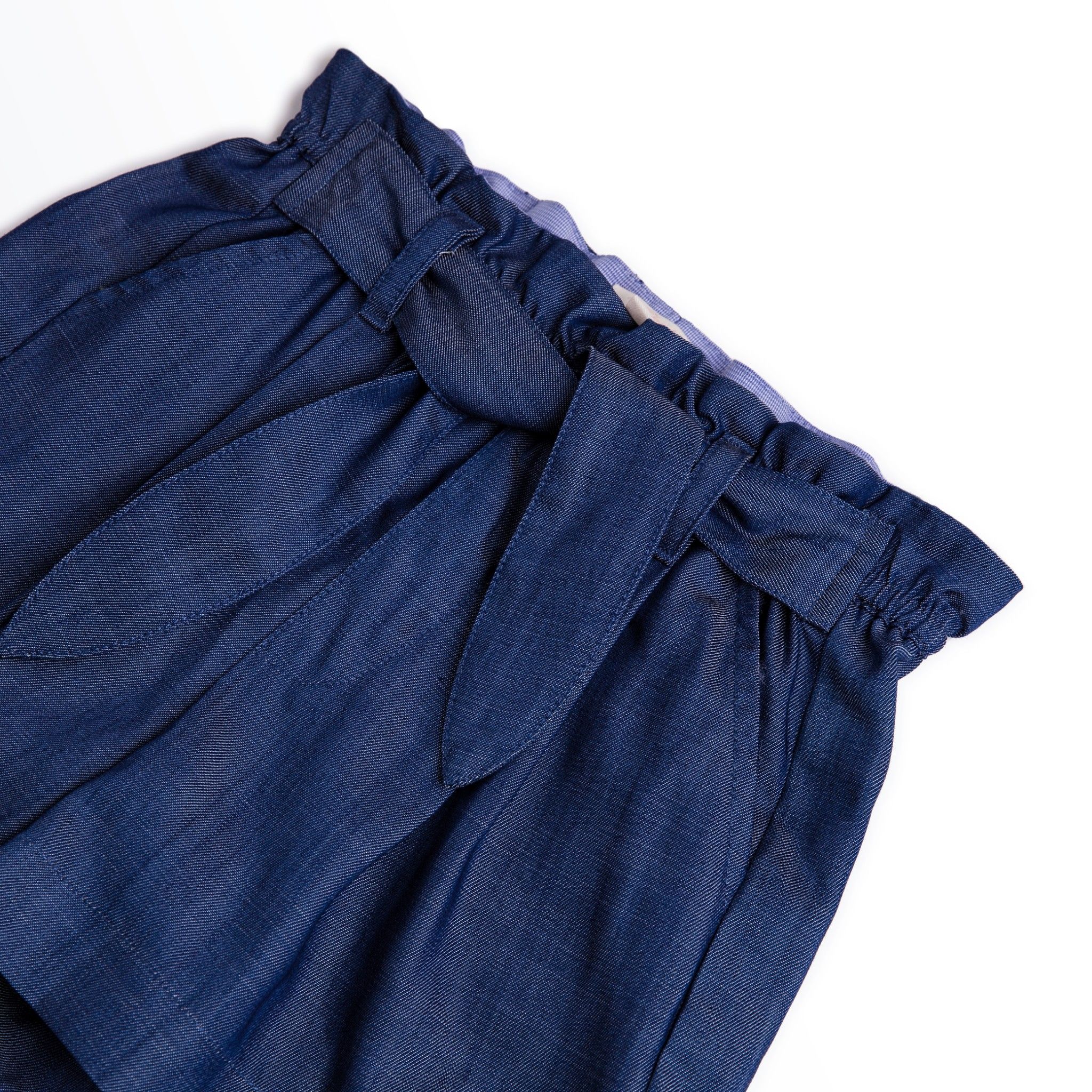 Quần shorts bé gái Juliette - Denim xanh sợi to