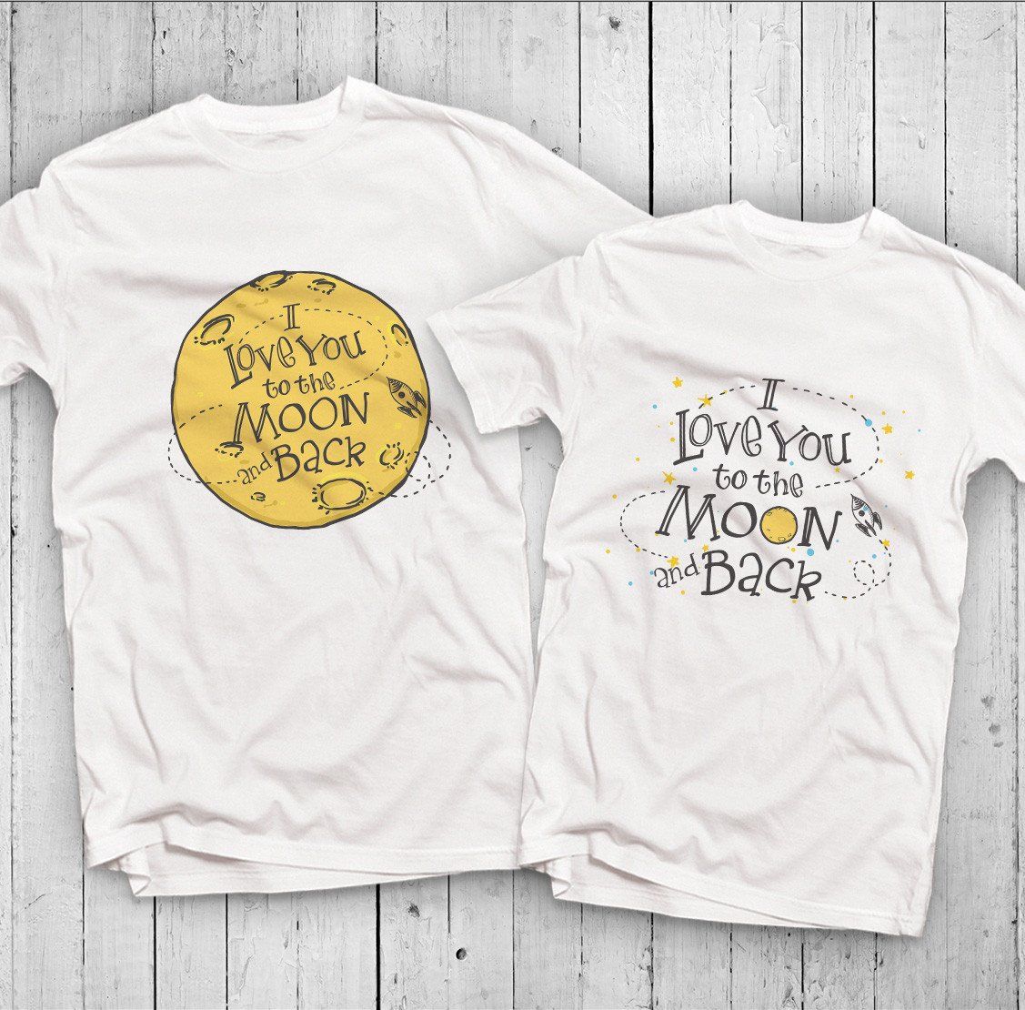 Áo đôi - I love you to the moon Couple T shirt