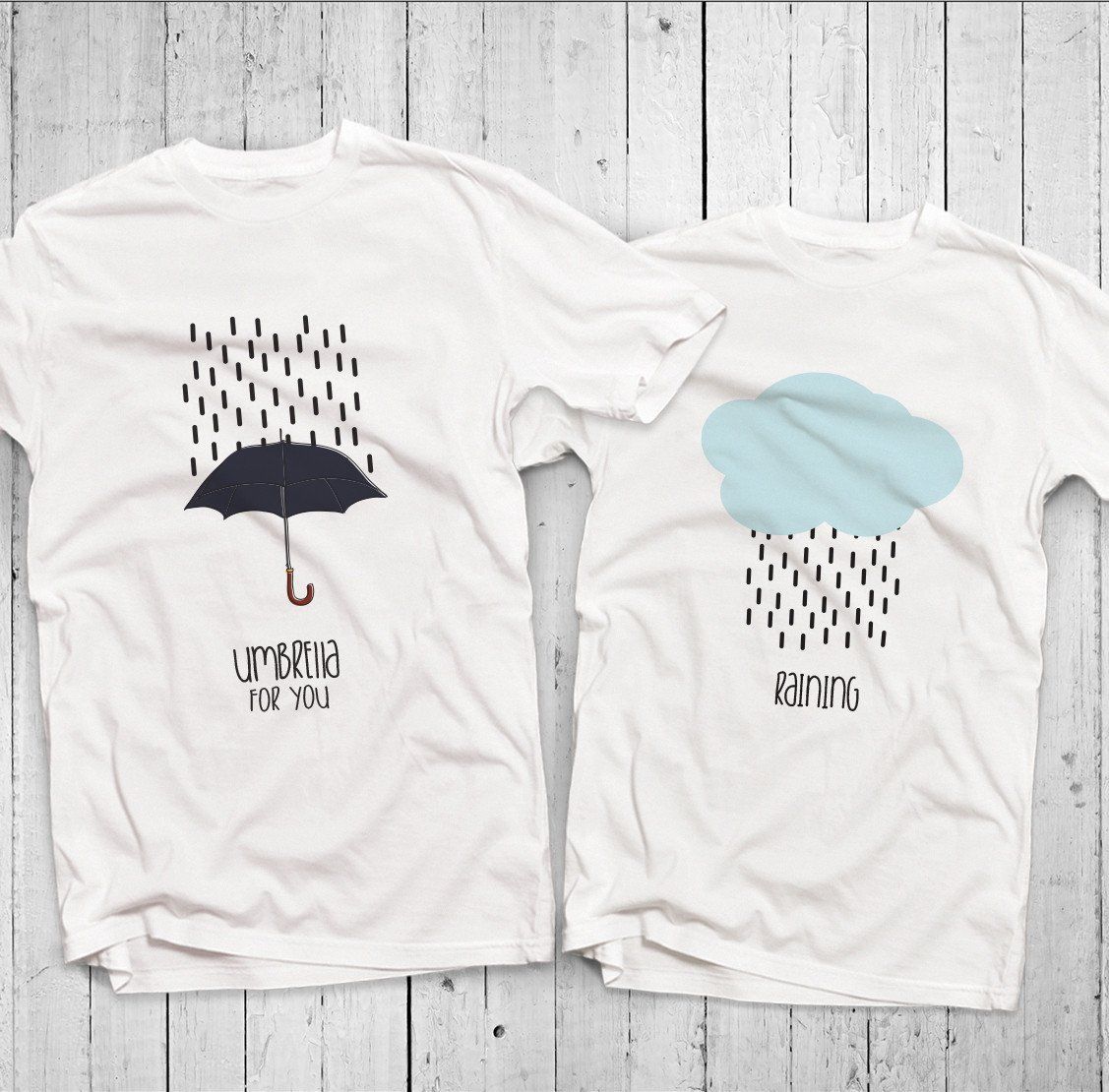 Áo đôi - Umbrella/Raining Couple T shirt