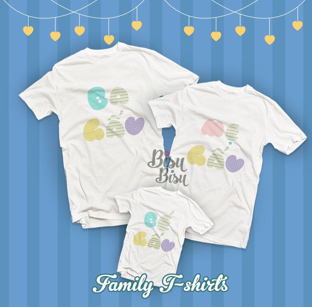 Áo thun gia đình - Alphabet family