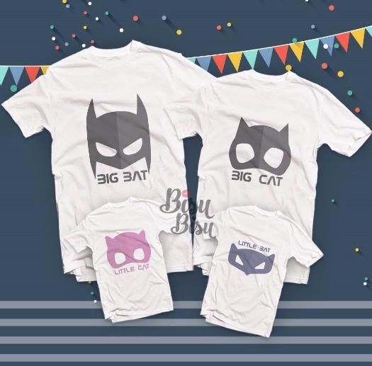 Áo thun gia đình - Batman mask Family