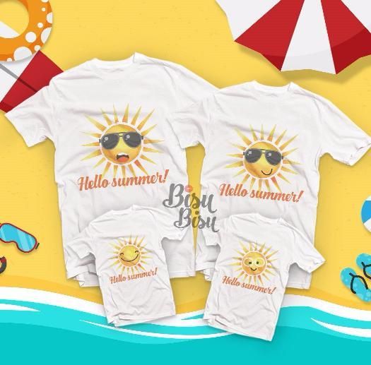 Áo thun gia đình - Hello Summer!