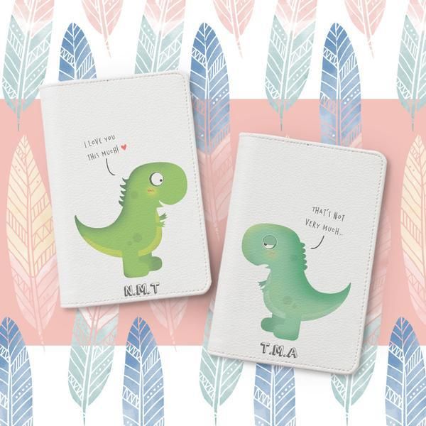 Bao da hộ chiếu đôi - Dinosaurs - Khủng Long