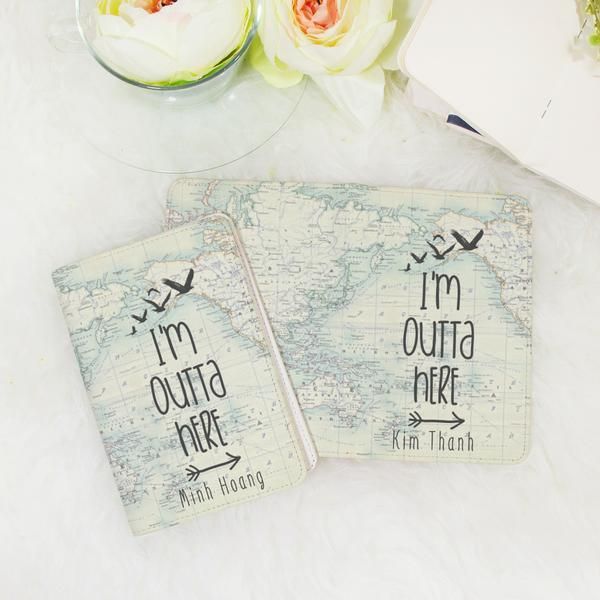 Bao da hộ chiếu đôi - I'm Outta Here