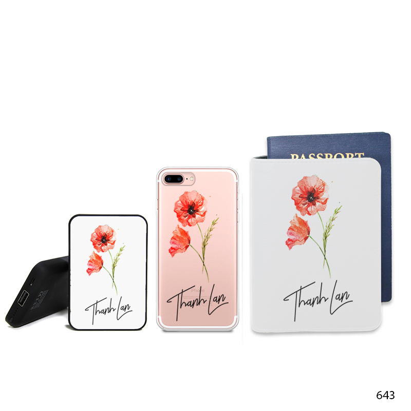 Sạc dự phòng, Bao hộ chiếu, Ốp di động Signature - Wild Flower