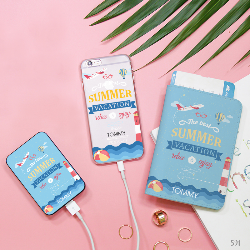 Sạc dự phòng, Bao hộ chiếu, Ốp di động Summer Vacation