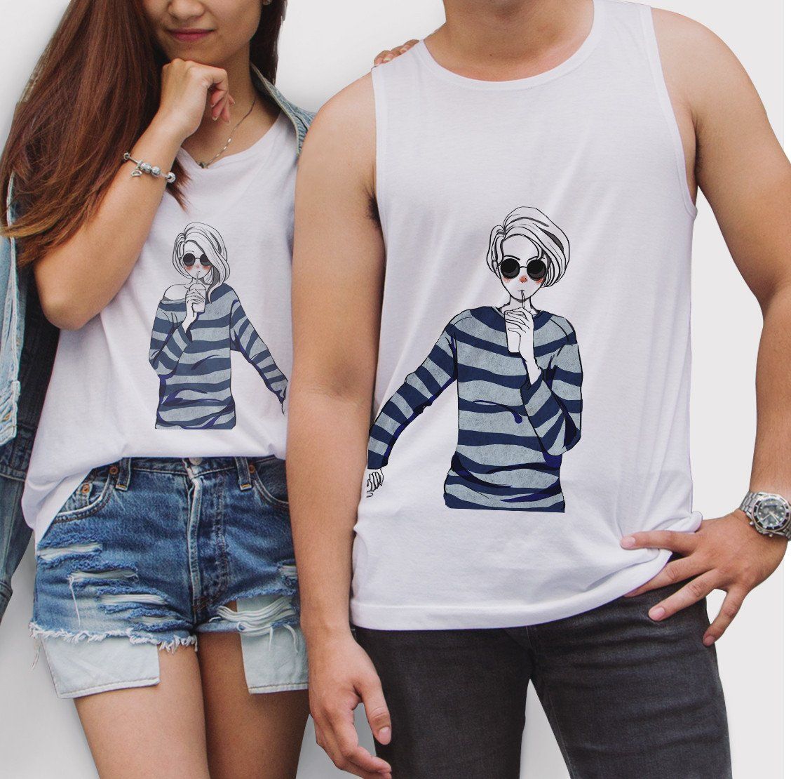 Tanktop đôi Girl/Boy