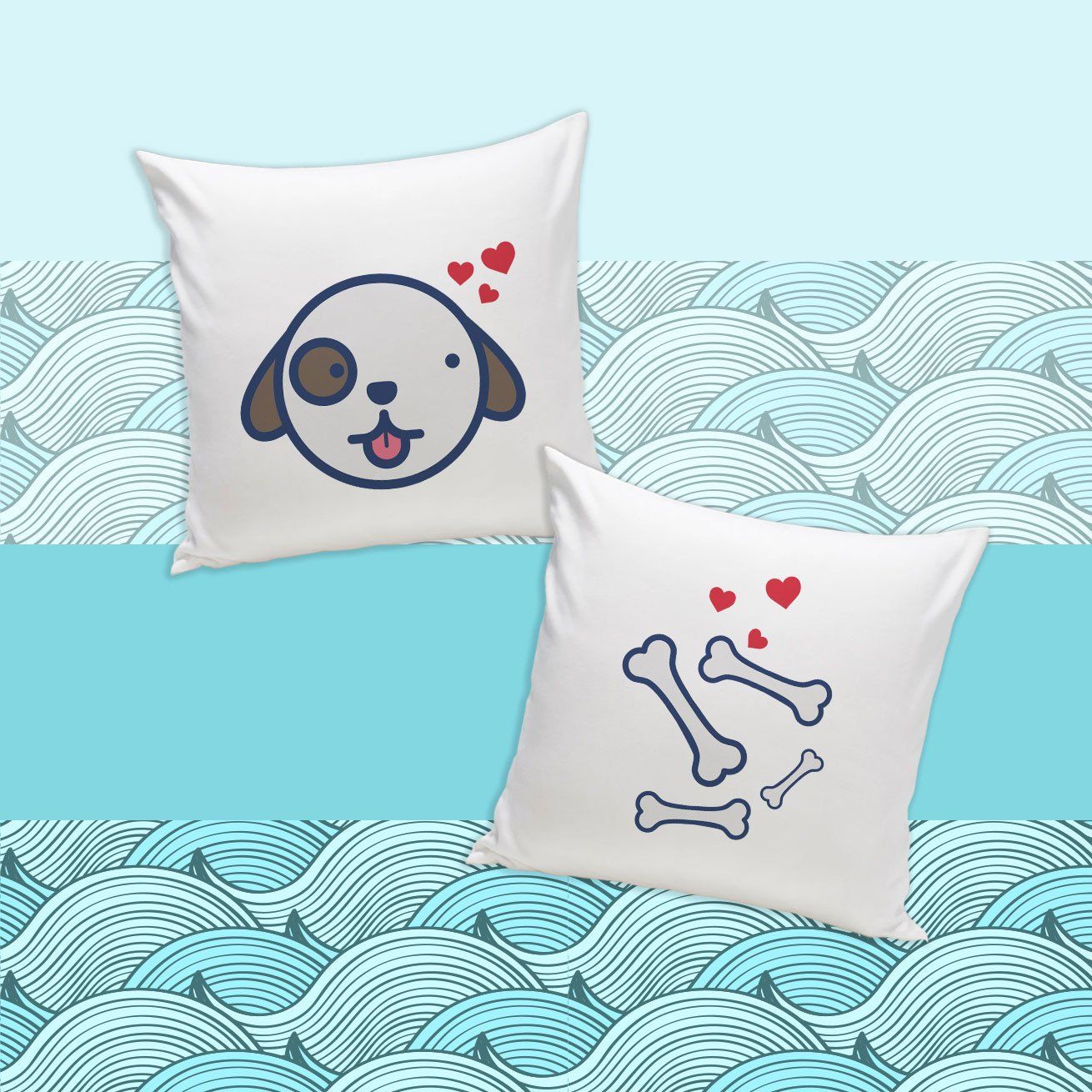 Vỏ gối tựa đôi - Valentine