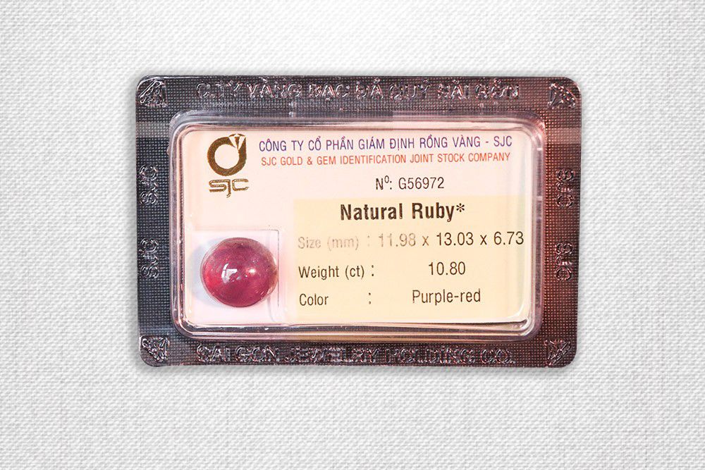 Đá phong thủy Ruby Purplish Dark Red G56972