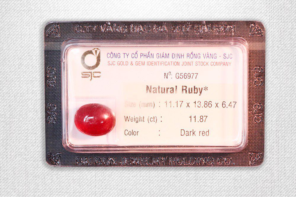 Đá phong thủy Ruby Dark Red G56977