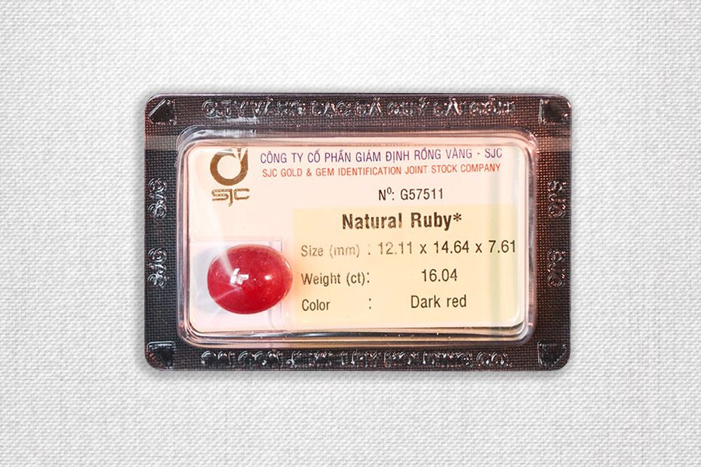 Đá phong thủy Ruby Dark Red G57511