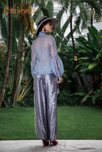 Áo Organza tay phồng dưới