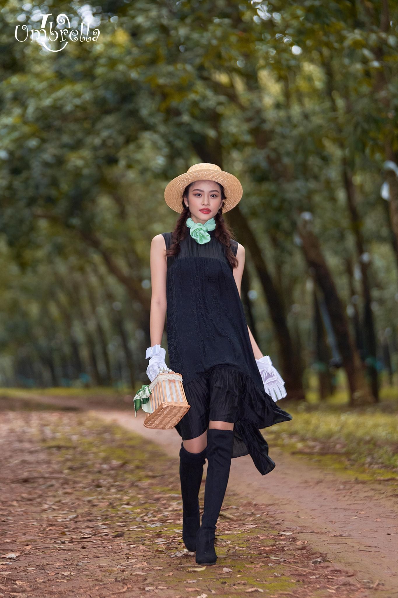 Đầm Lụa vạt bèo nhún ngực