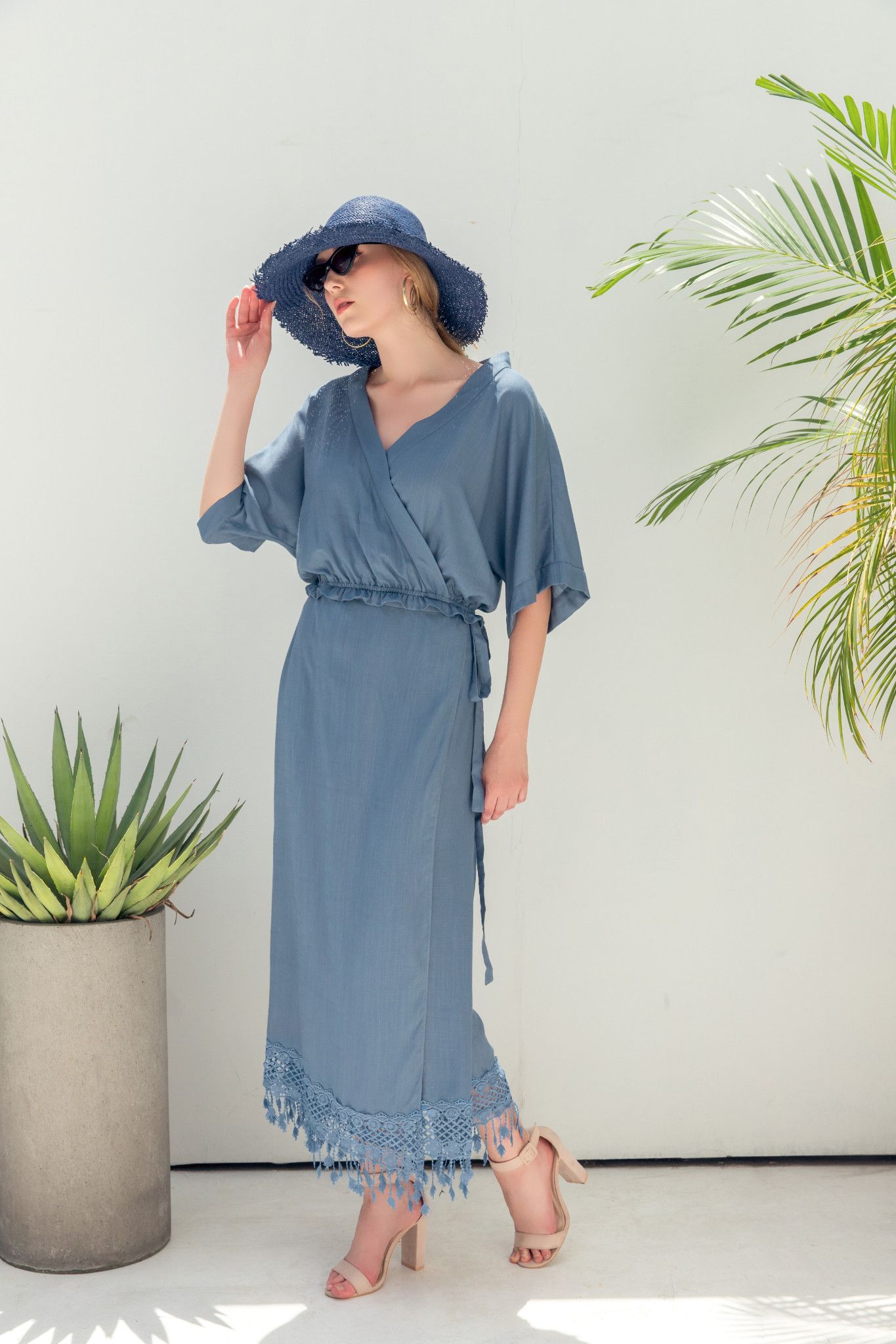 Áo Linen Kimono bo eo