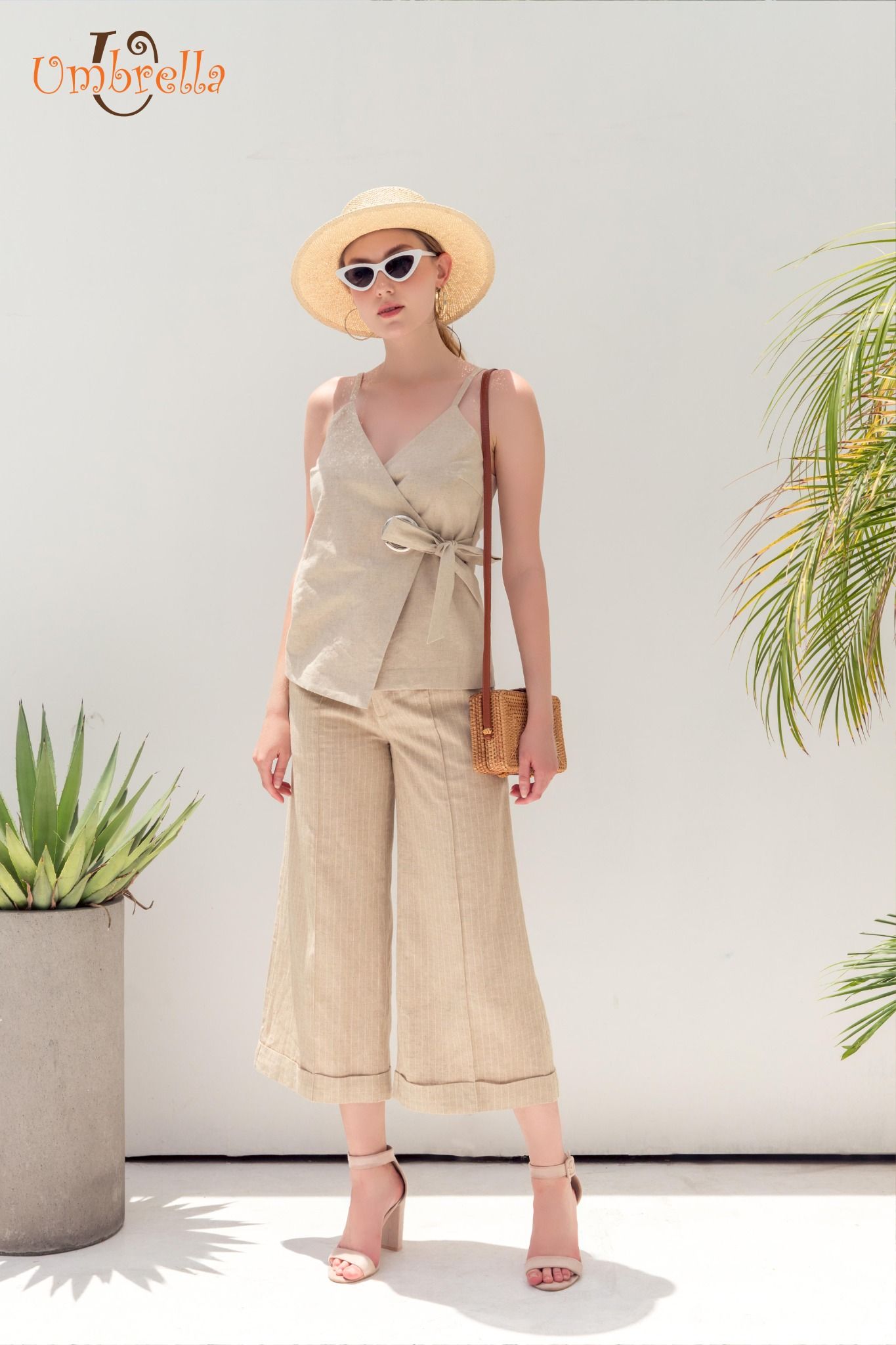 Áo Linen thắt khoen