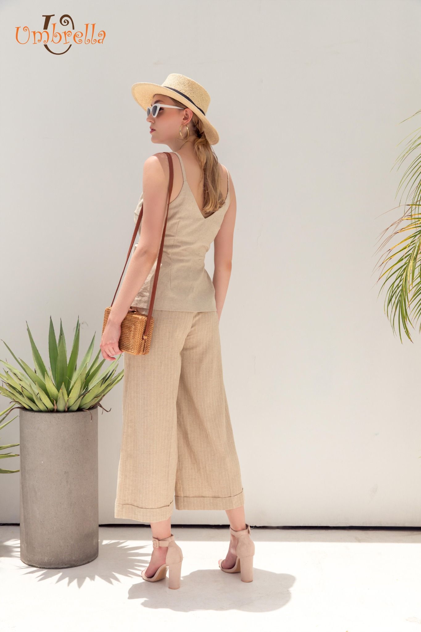 Áo Linen thắt khoen