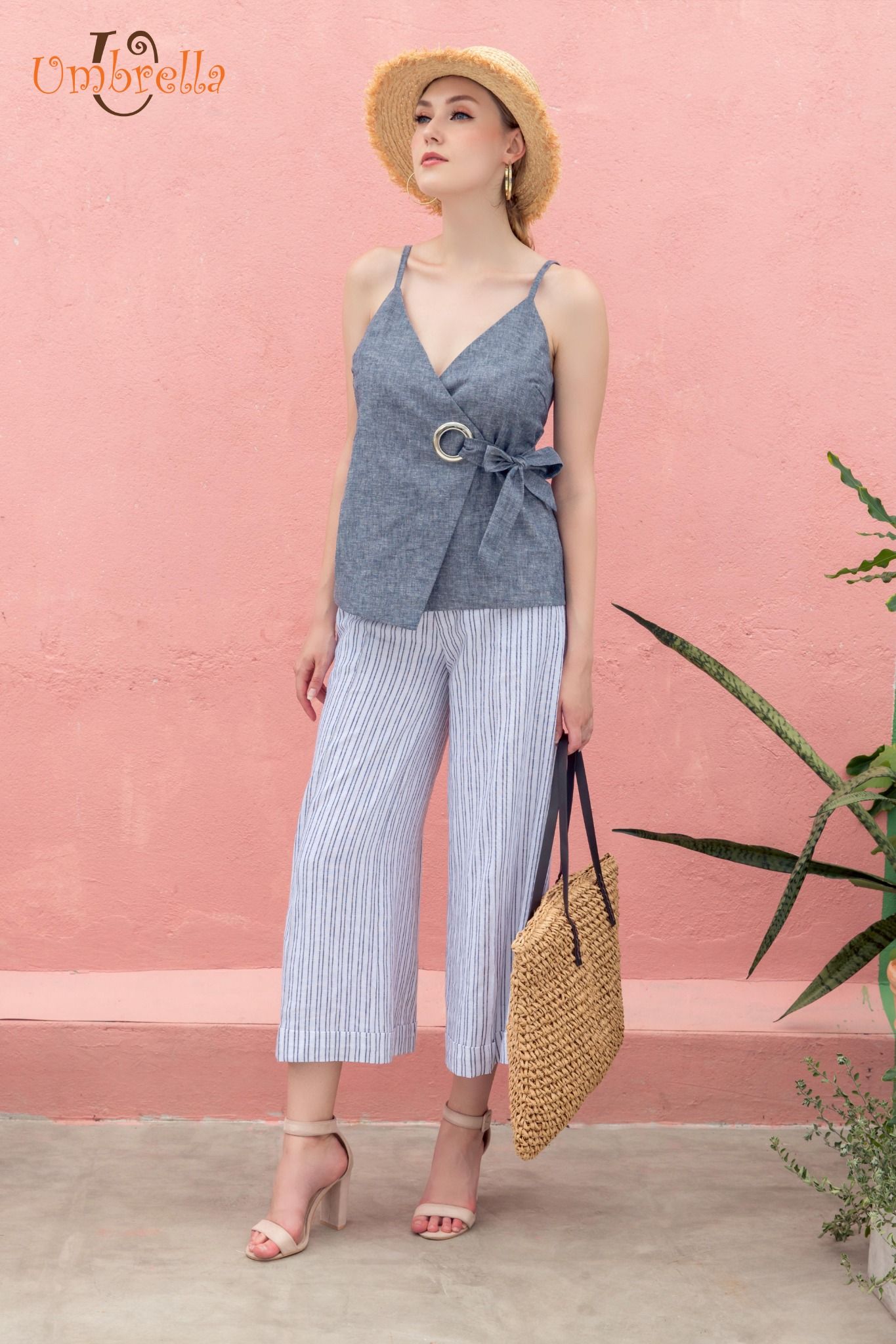 Áo Linen thắt khoen