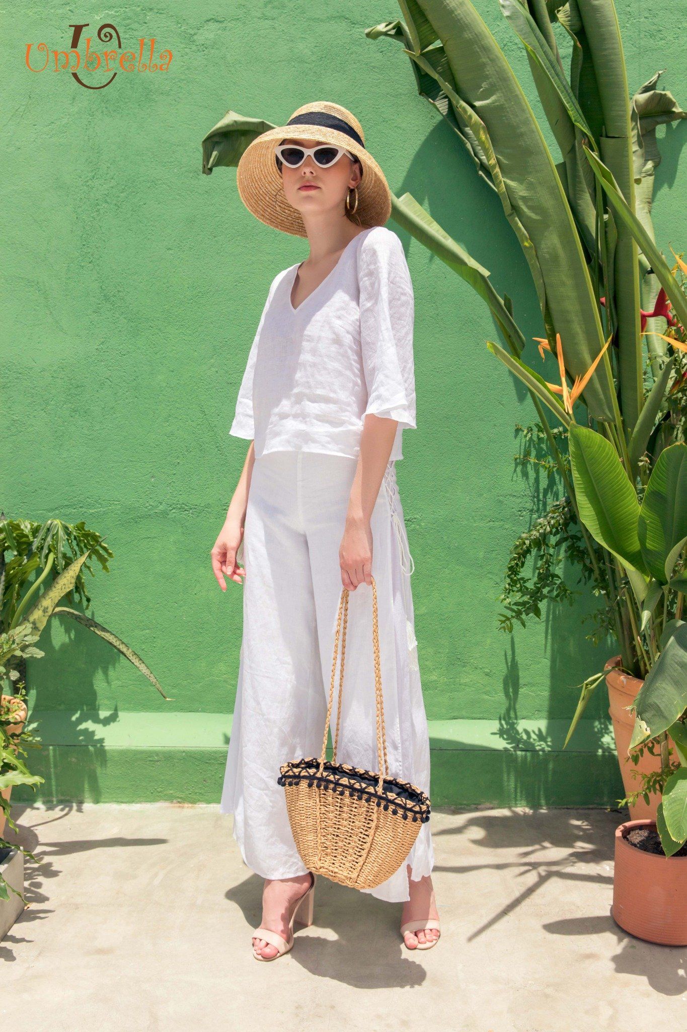 Quần Linen 2 lớp đan hông