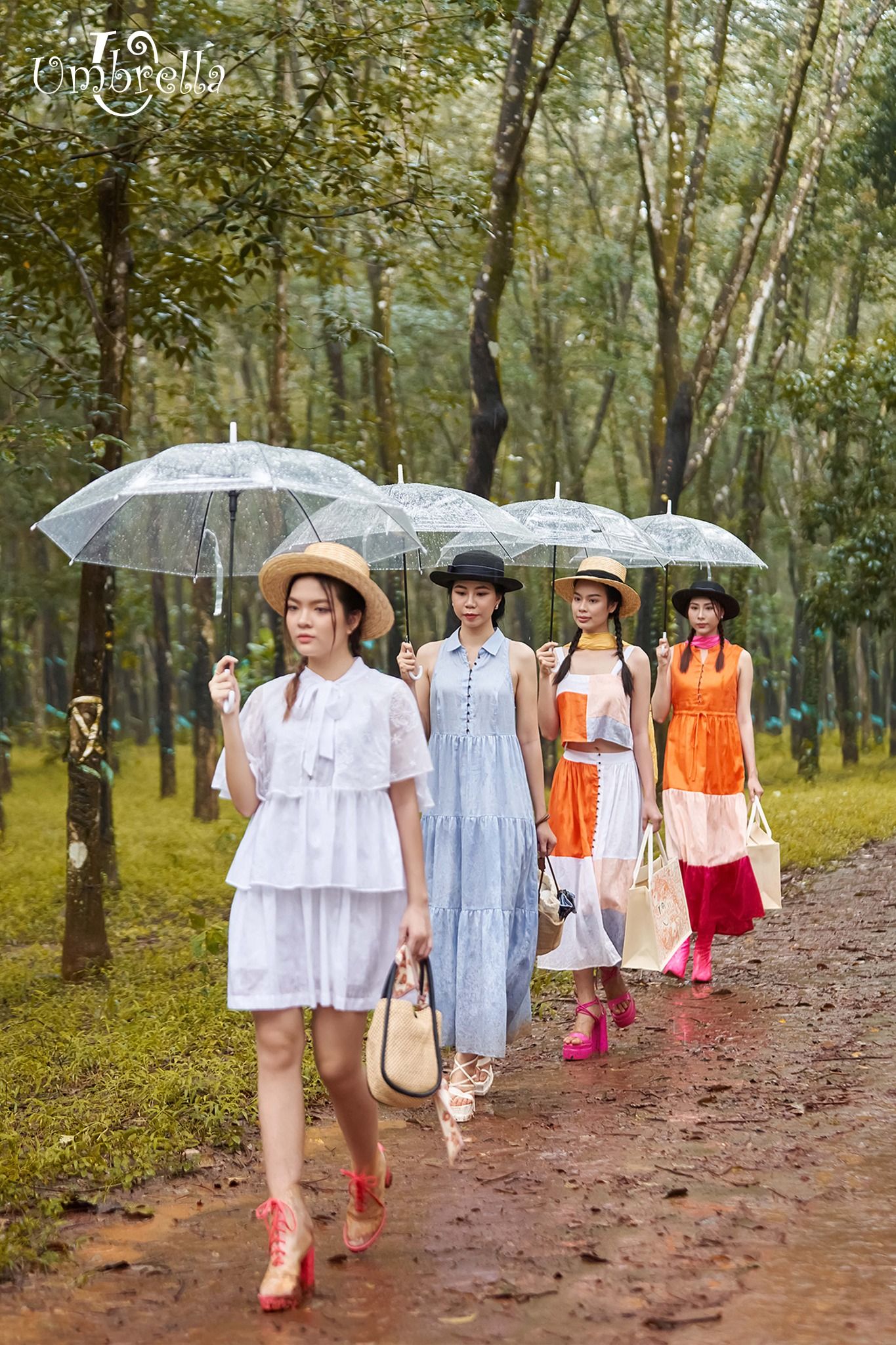 Đầm ramie thêu 2 tầng
