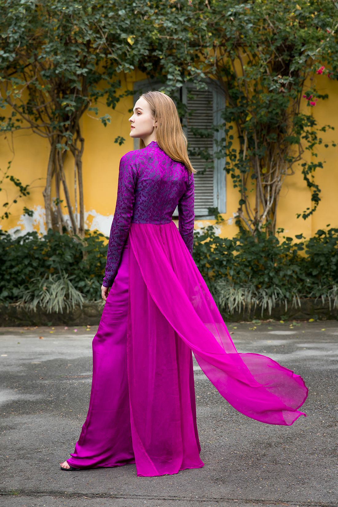 Quần lụa suông