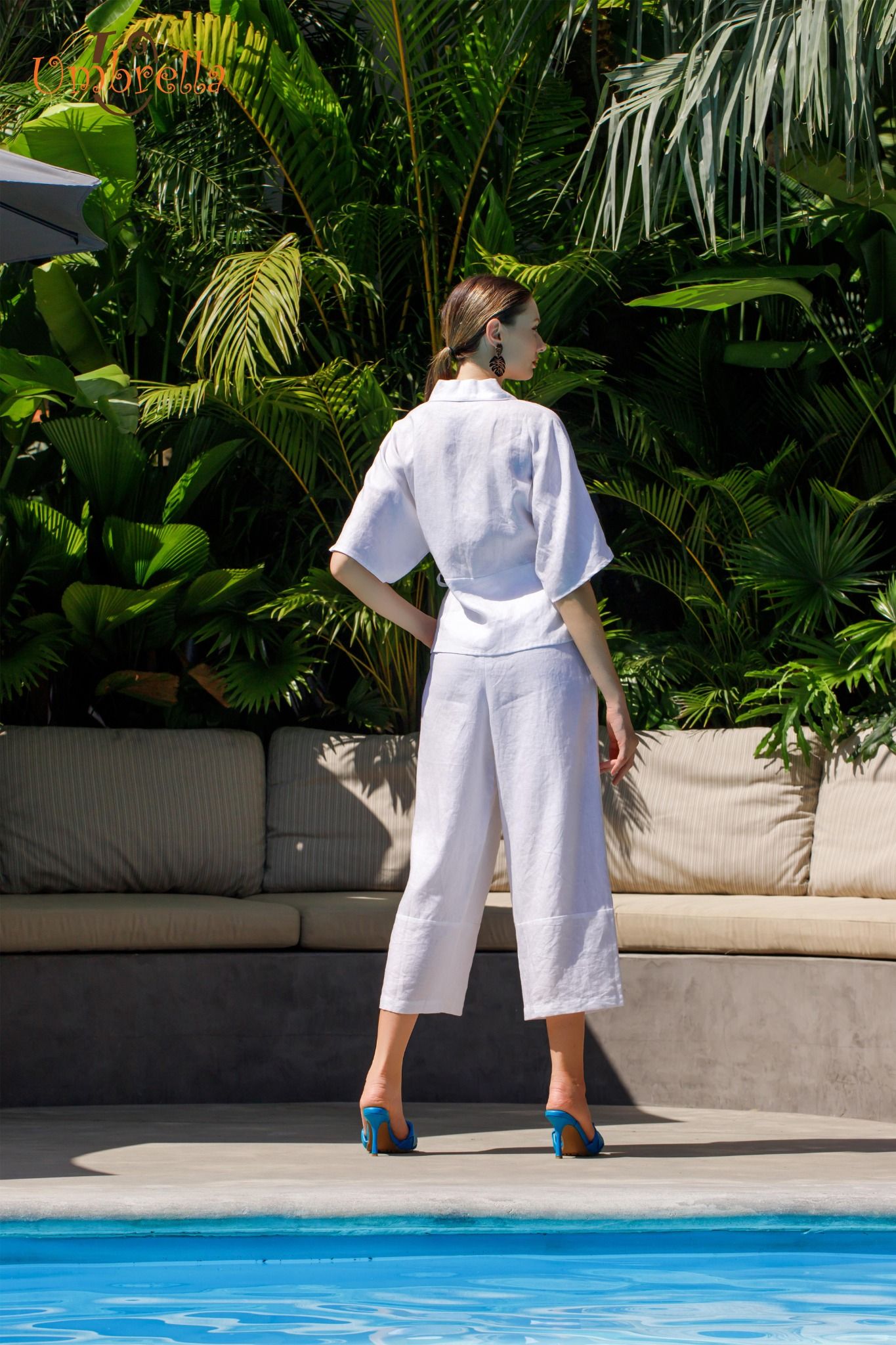 Áo Linen kimono ngắn