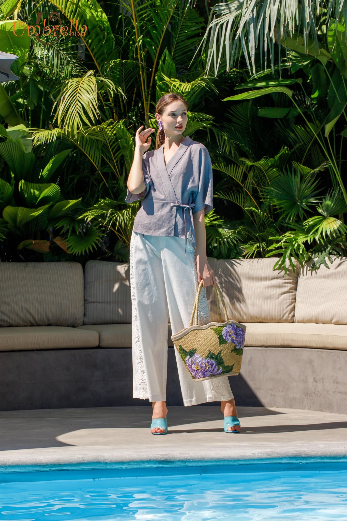 Áo Linen kimono ngắn