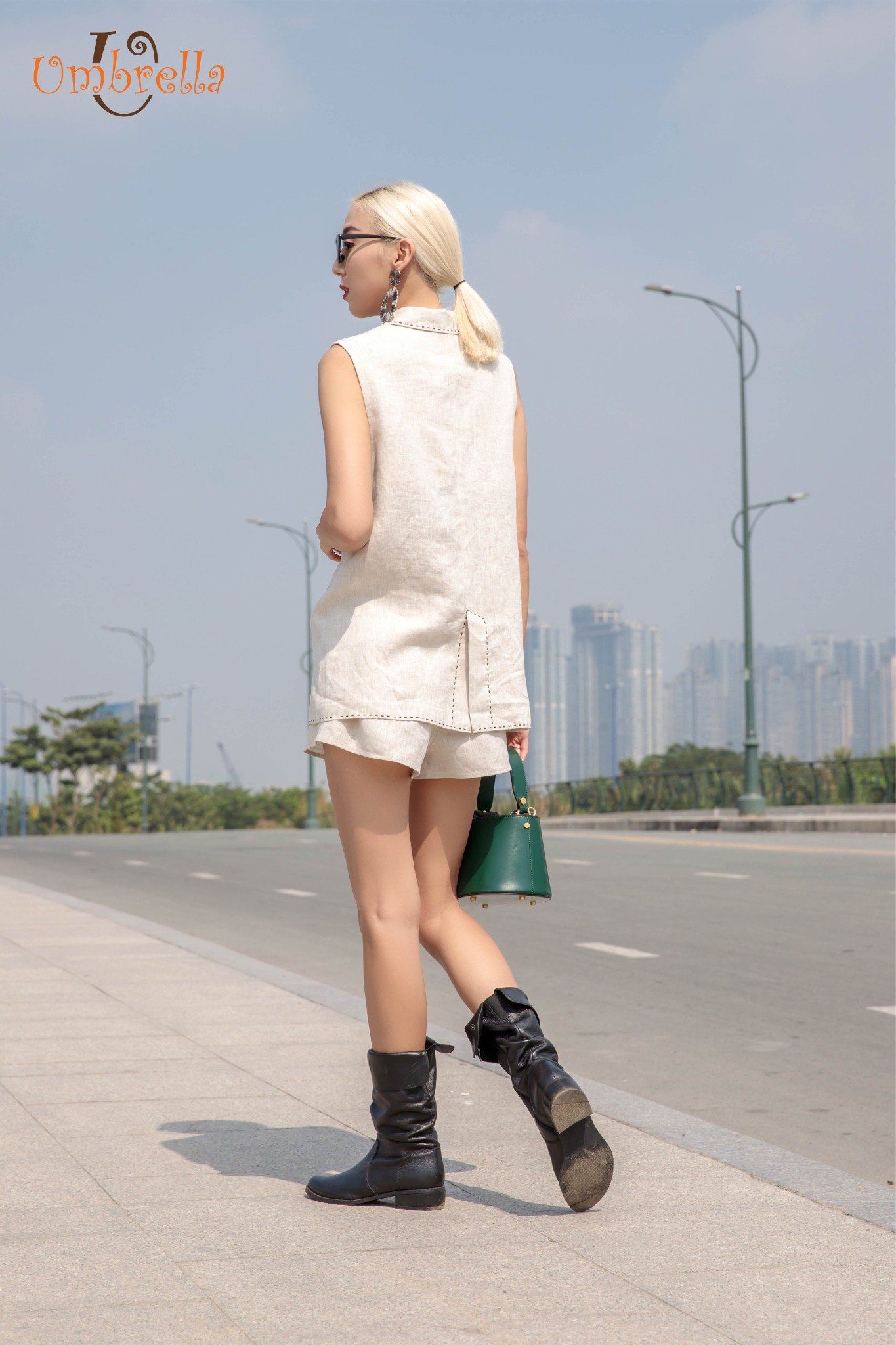 Short Linen lưng thun