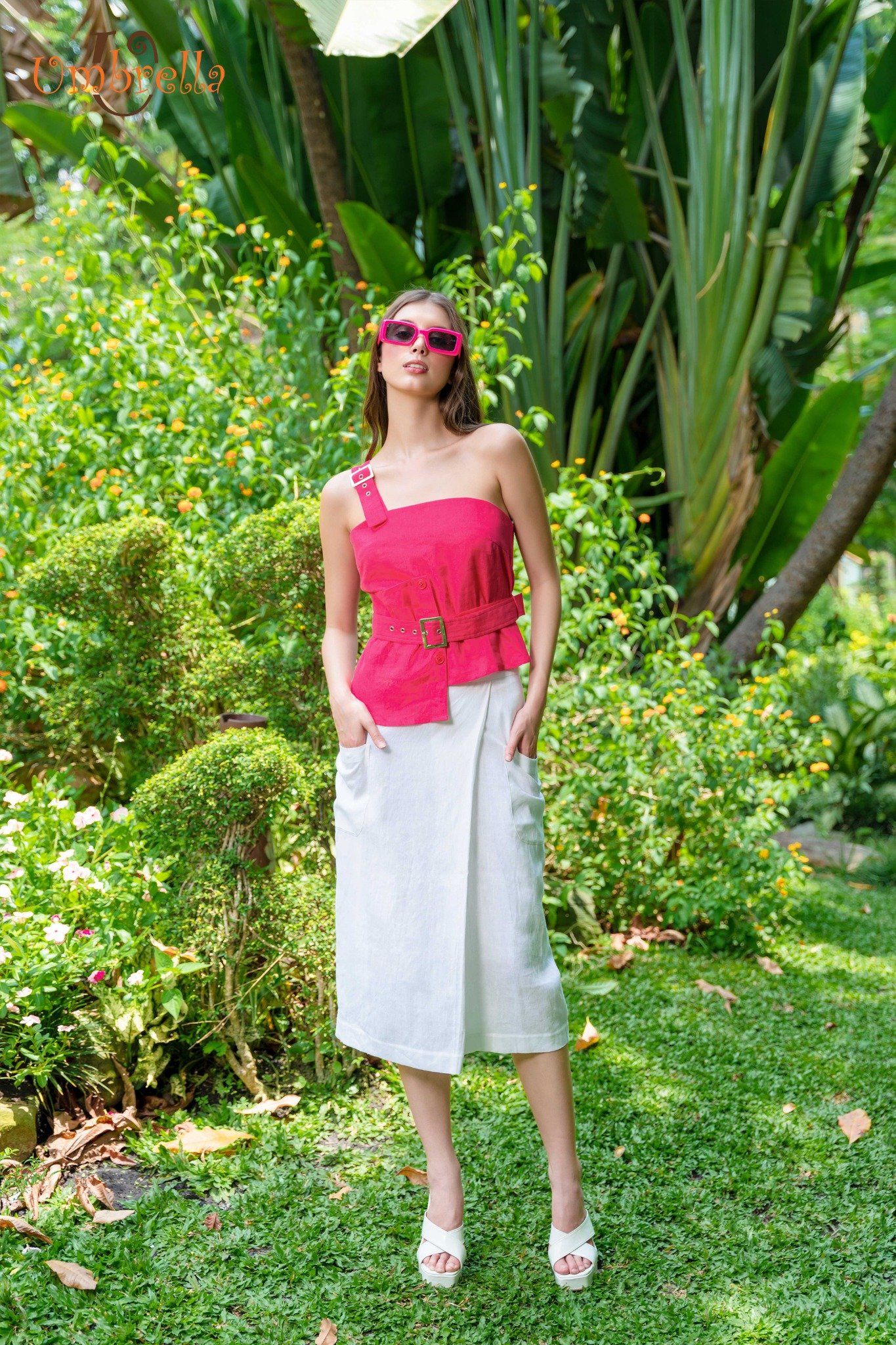 Váy Linen Xếp Hai Túi Trước