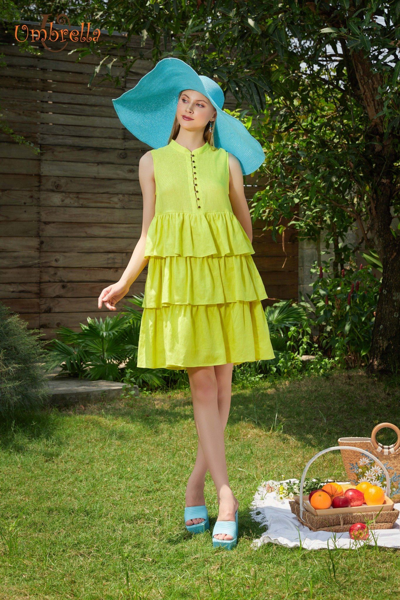 Đầm Linen sát nách 3 tầng