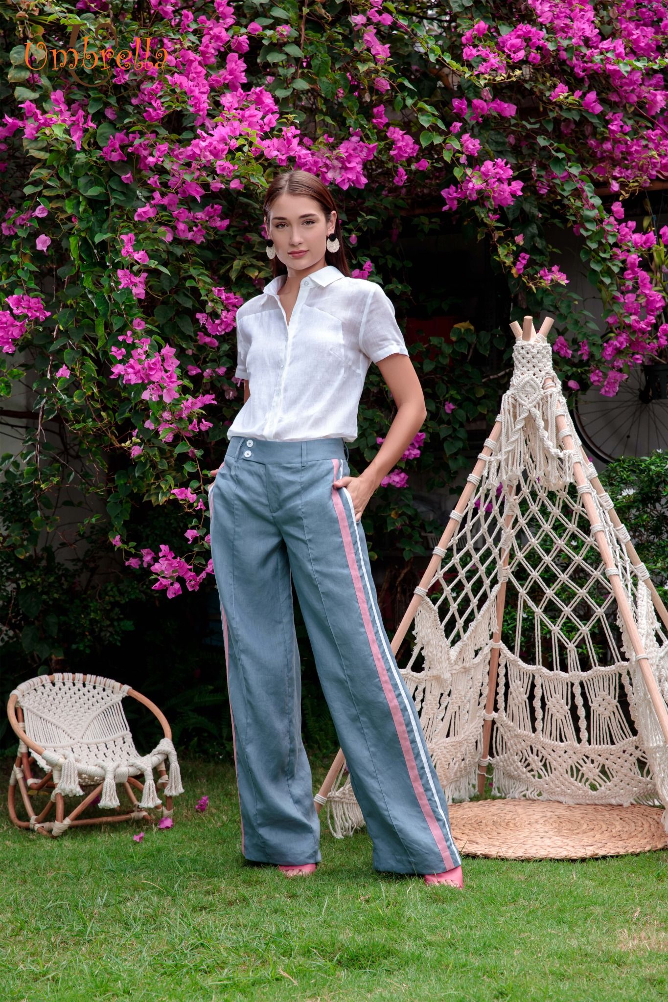 Quần Linen 3 sọc