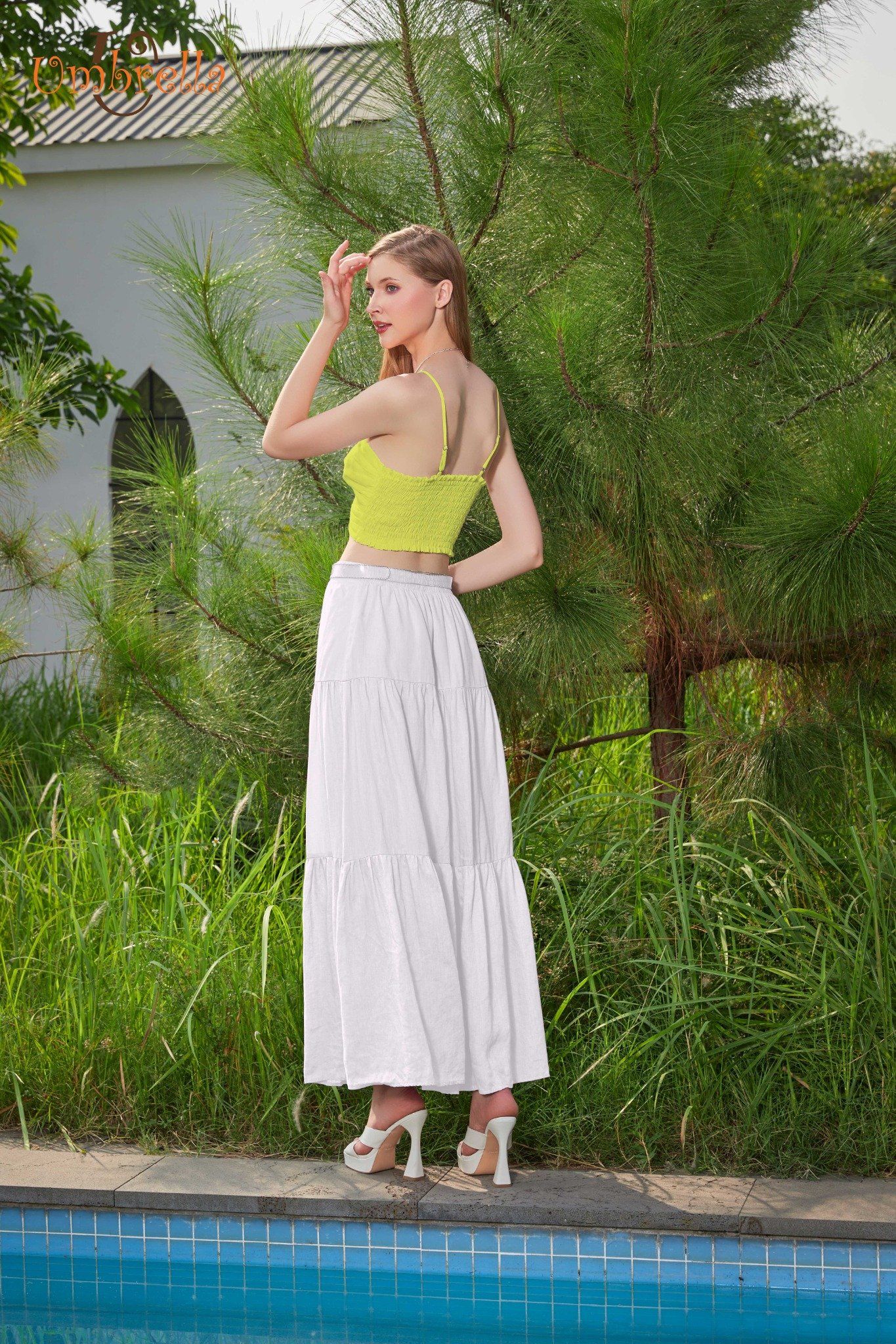 Váy Linen dài 3 tầng