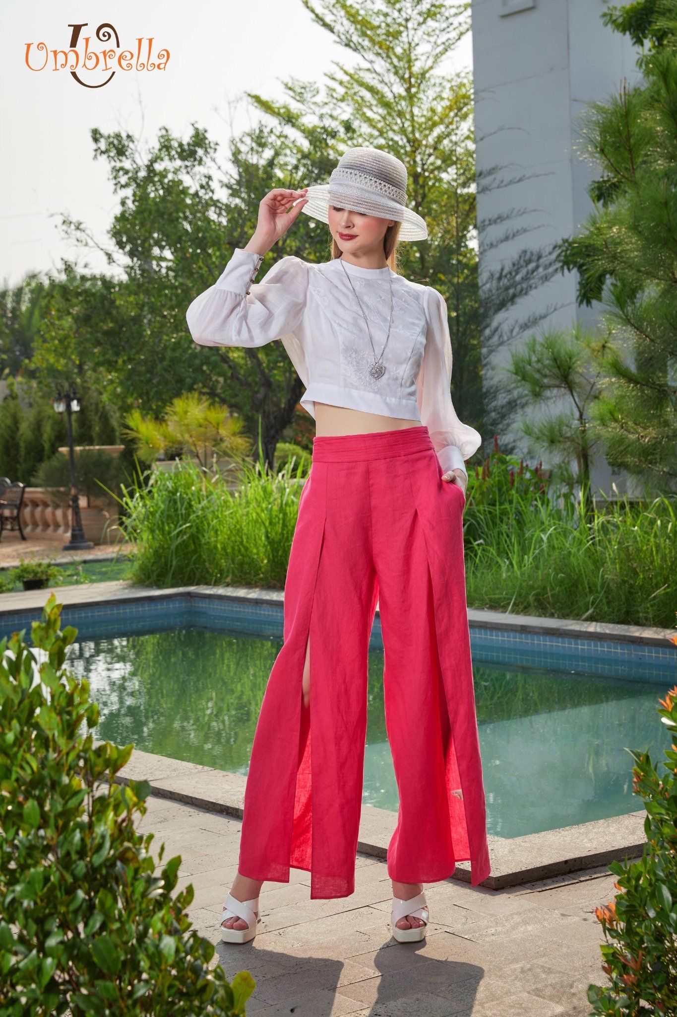 Áo Ramie thêu tay phồng dài