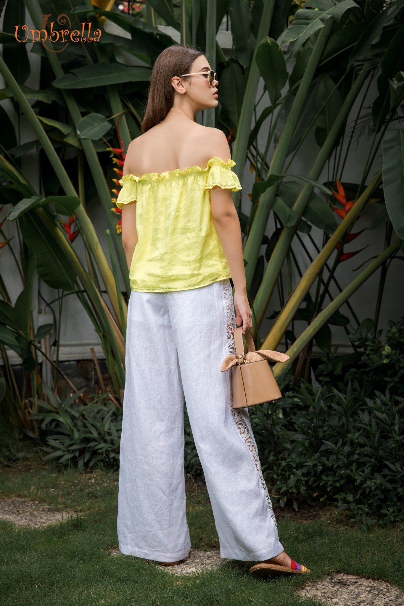 Quần Linen ren hông nhỏ