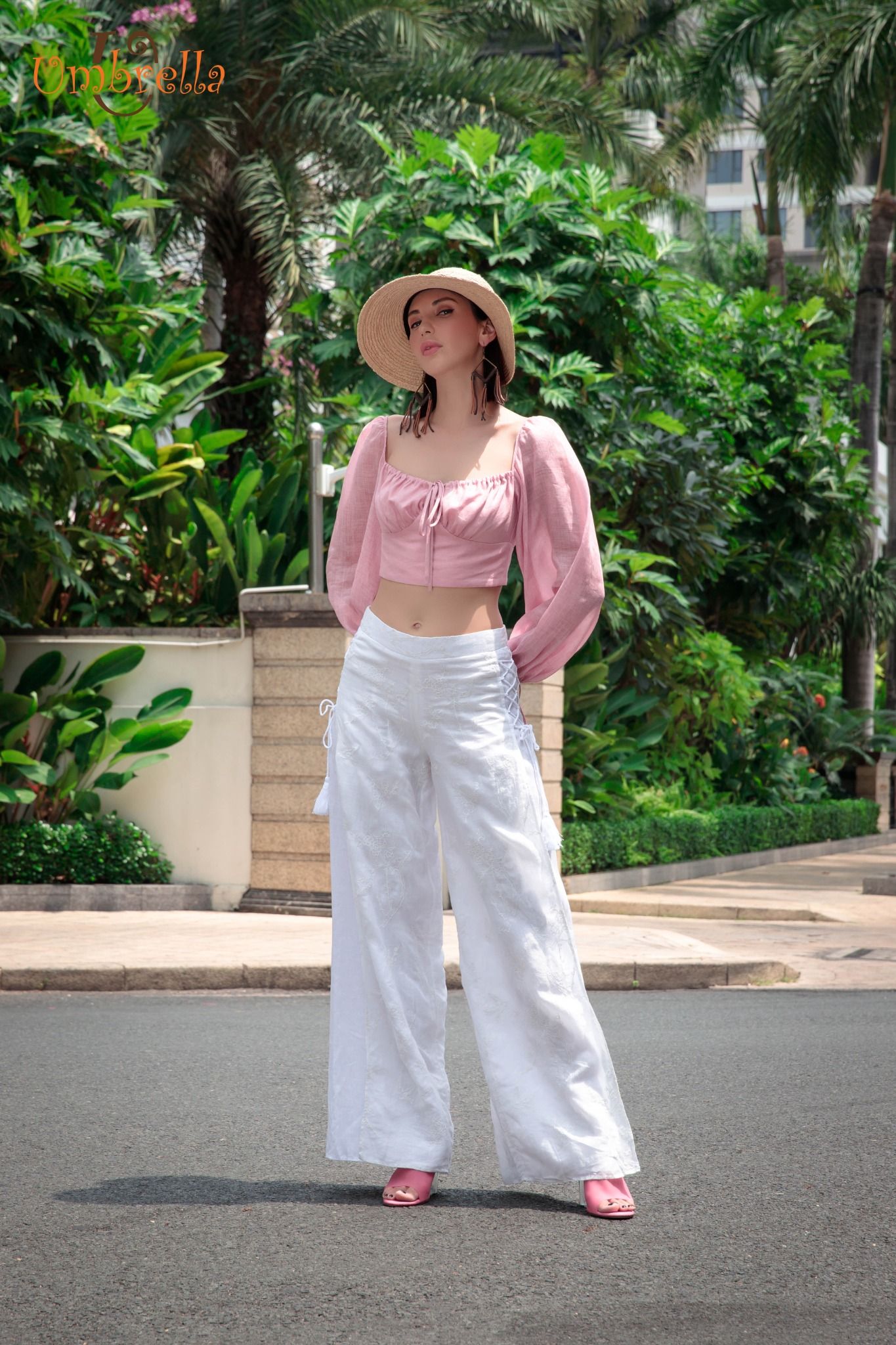 Áo Linen ngực nhún tay phồng