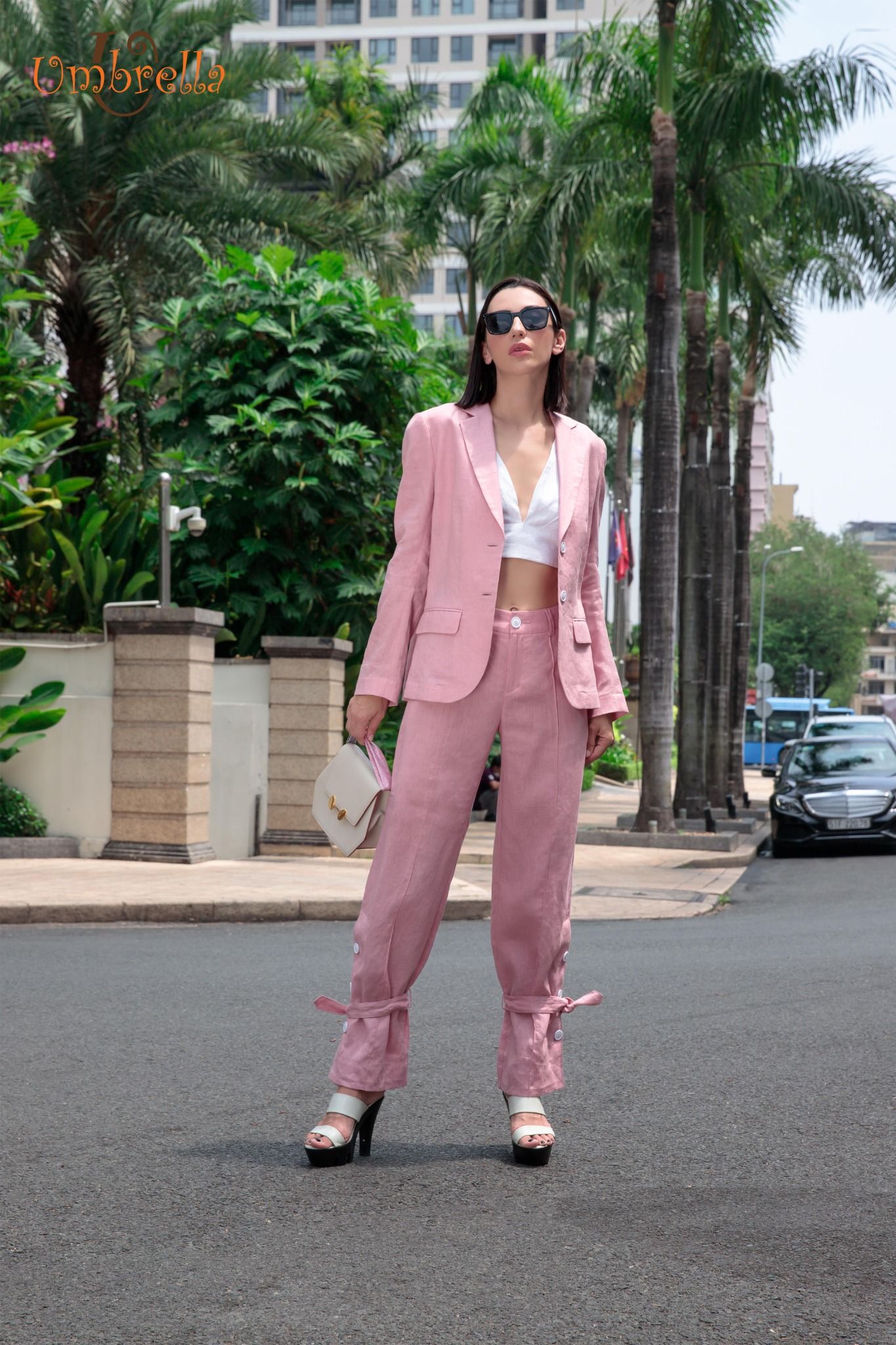 Quần Linen nút nơ chân
