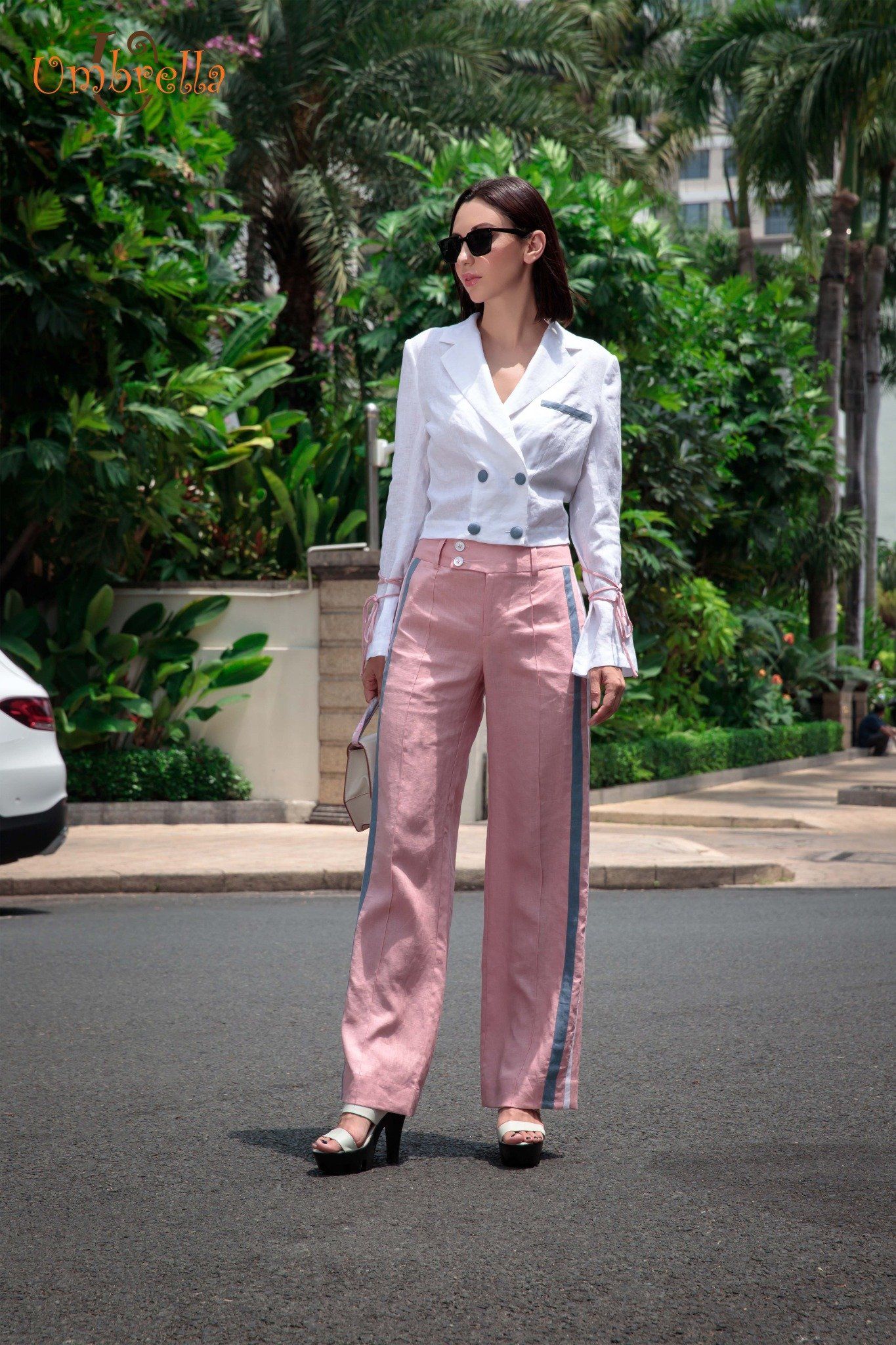Áo Vest Linen thắt tay