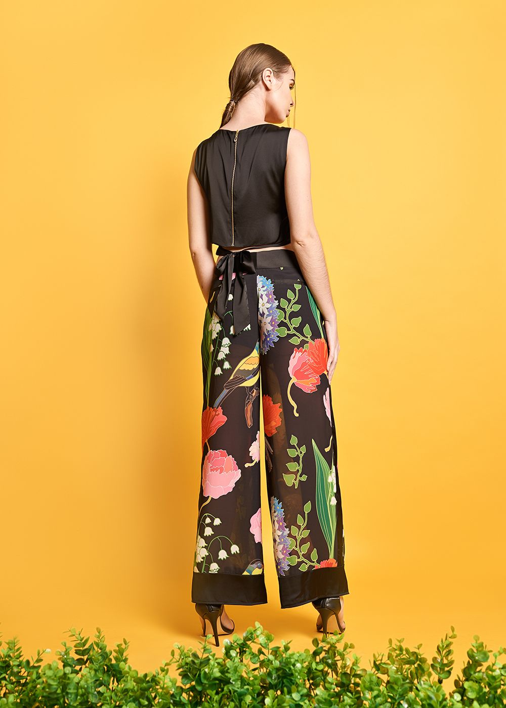 Quần chiffon lai to (in)